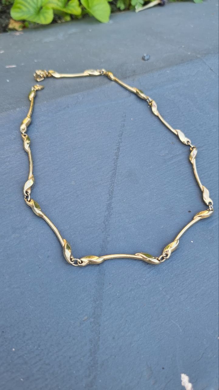 Dior Vintage Gold-Plated Necklace w/ Dior-Style Engraving, 70s–80 Size ONE SIZE - 2 Thumbnail