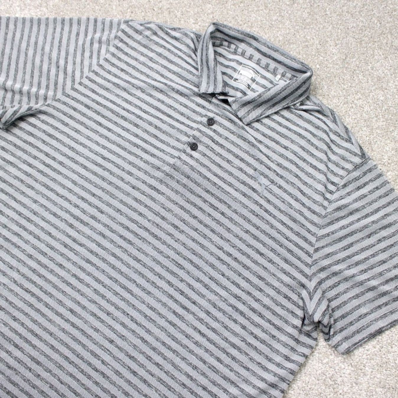 Puma PUMA Polo Shirt Mens 2XL Gray Striped Golf Short Sleeve Stretch Pullover Polo Shirt Mens 2XL Gray Striped Golf Short Sleeve Stretch Pullover Size US XXL / EU 58 / 5 - 3 Thumbnail