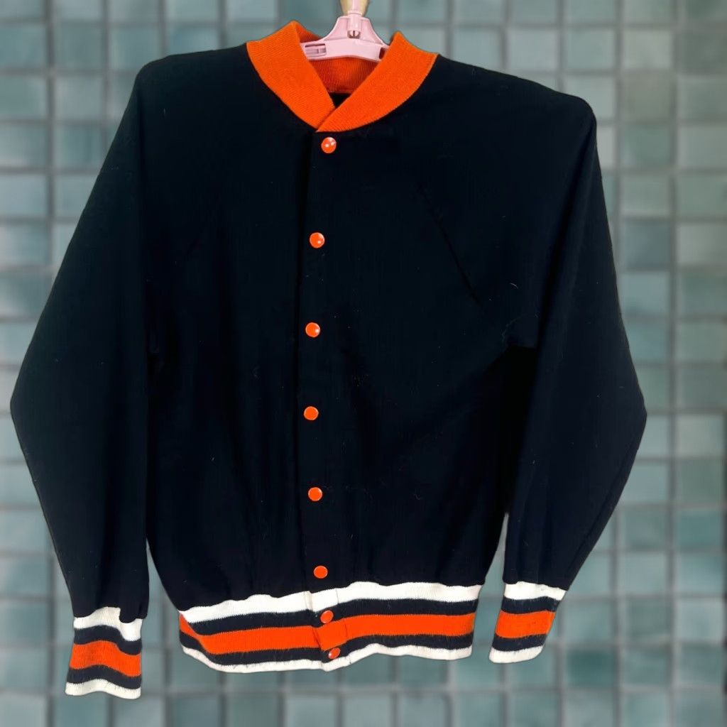 Vintage Vintage Women's Cardigan Sweater M Long Sleeve Black School Knit Casual Fall Spring Summer Size M / US 6-8 / IT 42-44 - 1 Thumbnail