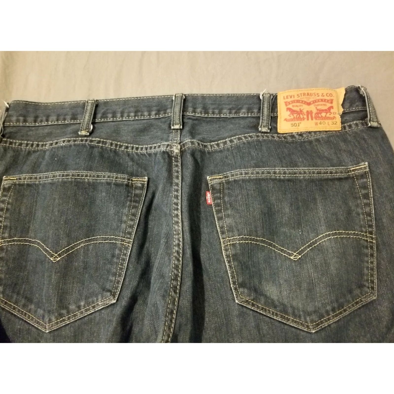 Levi's Levi's 501 Jeans Men's 40x32 Denim Classic Straight Blue Pants Regular Inseam 32 Size US 40 / EU 56 - 2 Thumbnail