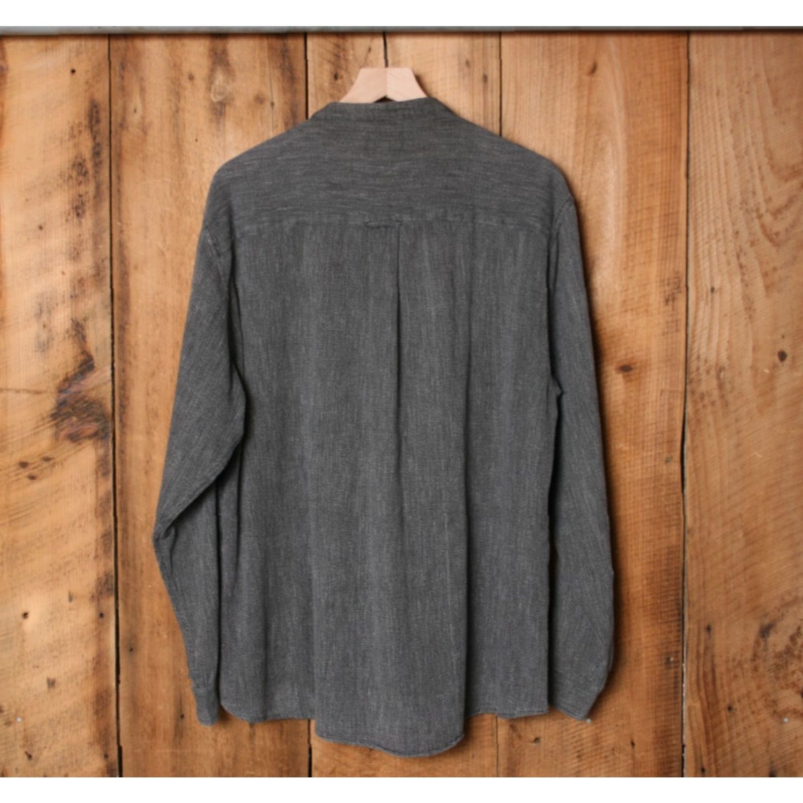Members Only VINTAGE Members Only Shirt XL Black Cotton L/S Band Collar Men Size US XL / EU 56 / 4 - 5 Thumbnail