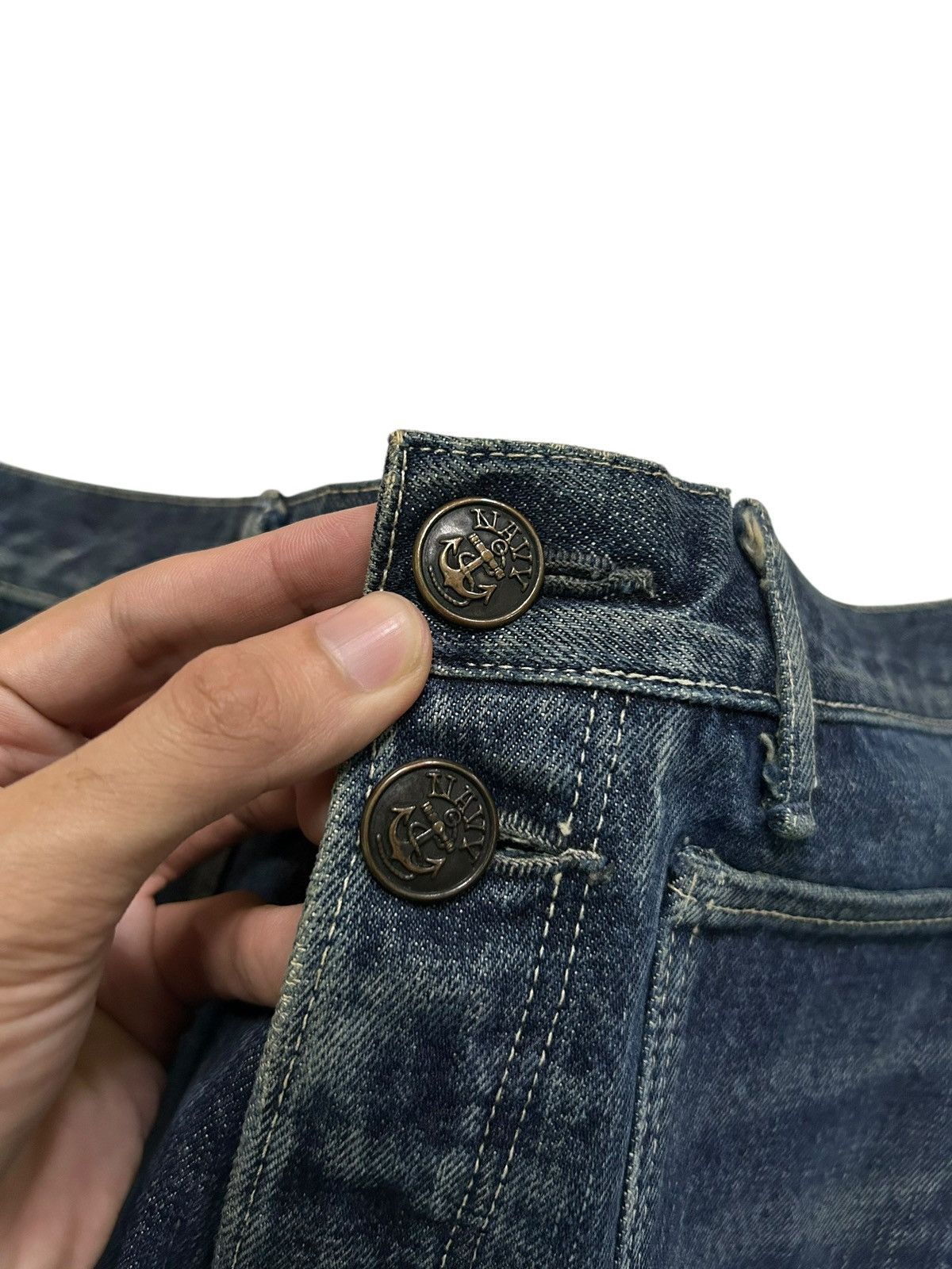 Kapital × Kapital Kountry KAPITAL FLARE SELVEDGE BUCKLE BACK DISTRESSED DENIM ☠️☠️🎌 Size US 31 - 7 Thumbnail