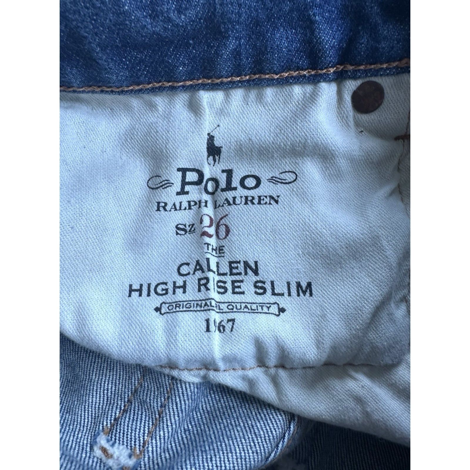 Polo Ralph Lauren Polo Ralph Lauren The Callen High Rise Slim Jeans Size 26 M6W Button Fly Jeans Women 26 Blue Slim Straight 30 Inseam Size 26" / US 2 / IT 38 - 5 Thumbnail
