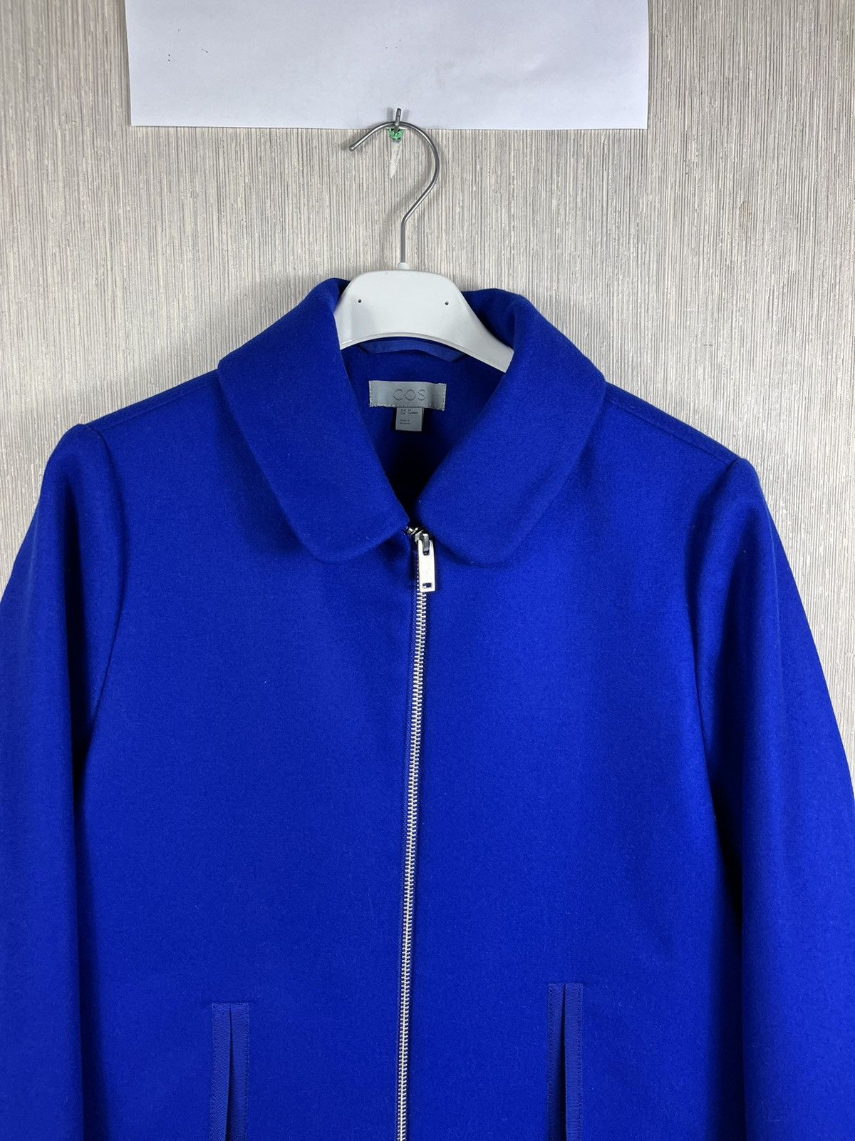 Cos × Designer COS wool cashmere blue zip coat jacket casual classic Size XS / US 0-2 / IT 36-38 - 4 Thumbnail