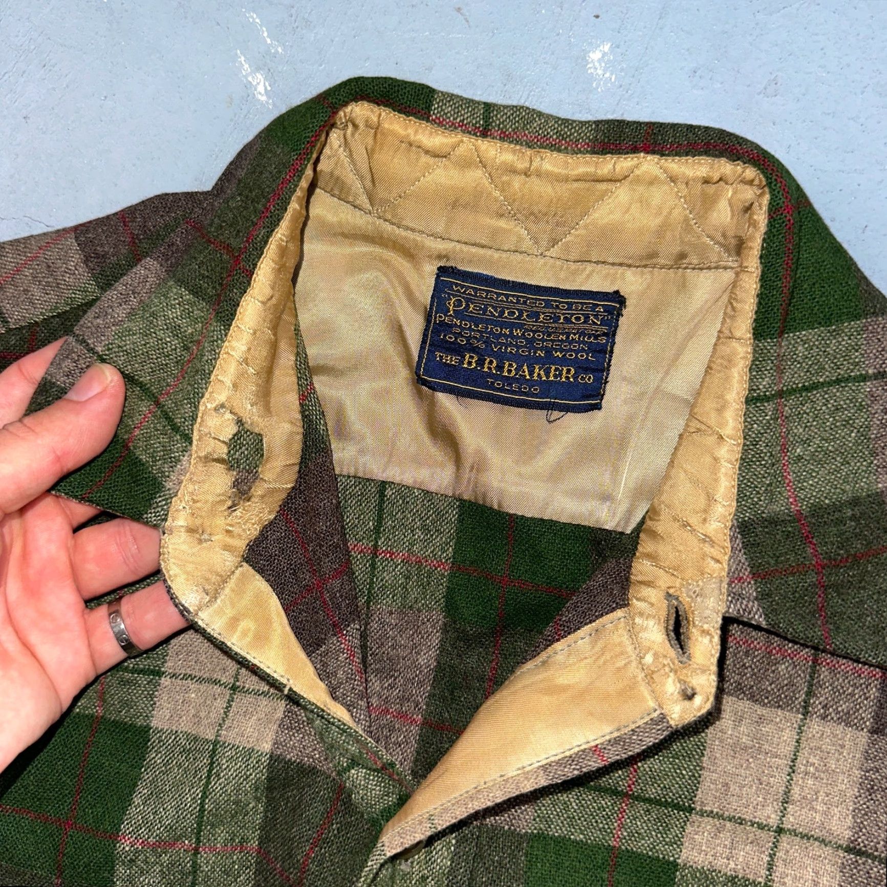 Pendleton Vintage Pendleton Wool Plaid Shirt Men M 1950s Camp Casual Fall Winter Green Size US M / EU 48-50 / 2 - 7 Thumbnail