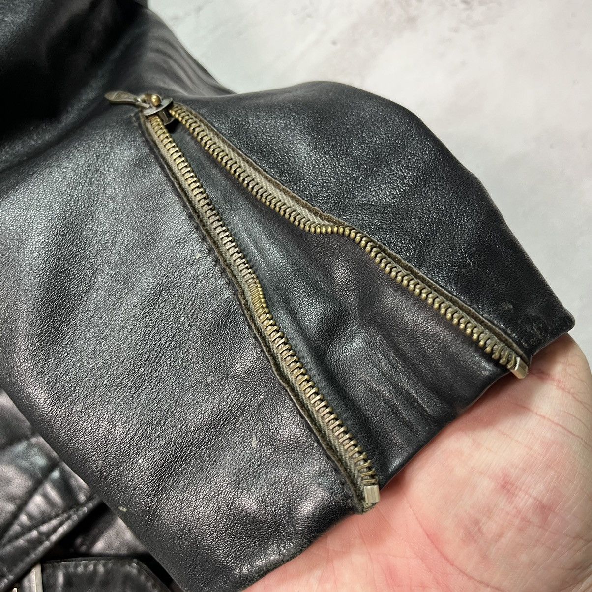 Japanese Brand Vintage Leather Ramones Cropped Jacket YSL Style Washed Rare Size US M / EU 48-50 / 2 - 20 Thumbnail