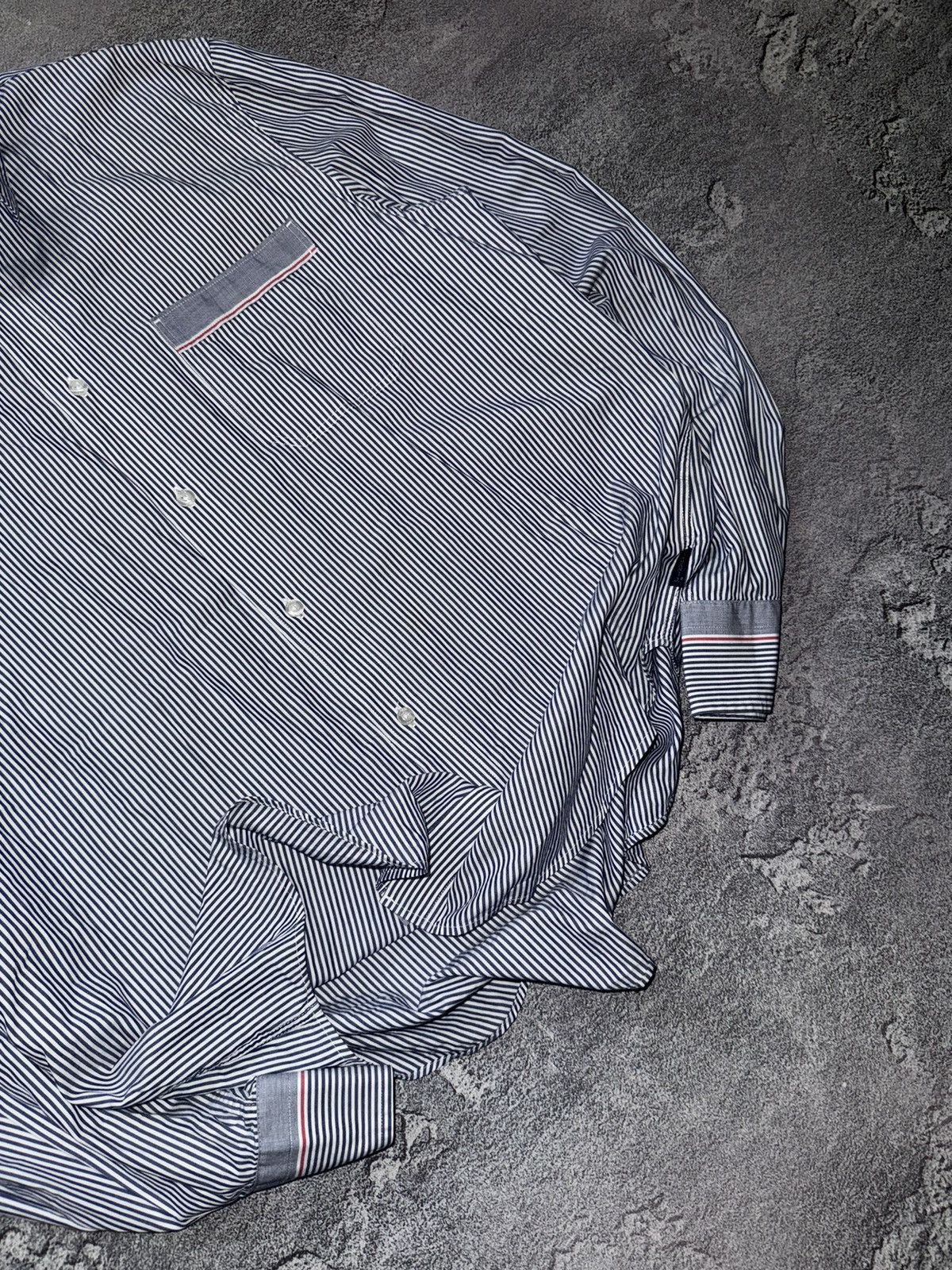 Armani × Vintage Armani Jeans XL striped shirt polo long sleeve button up Size US M / EU 48-50 / 2 - 3 Thumbnail