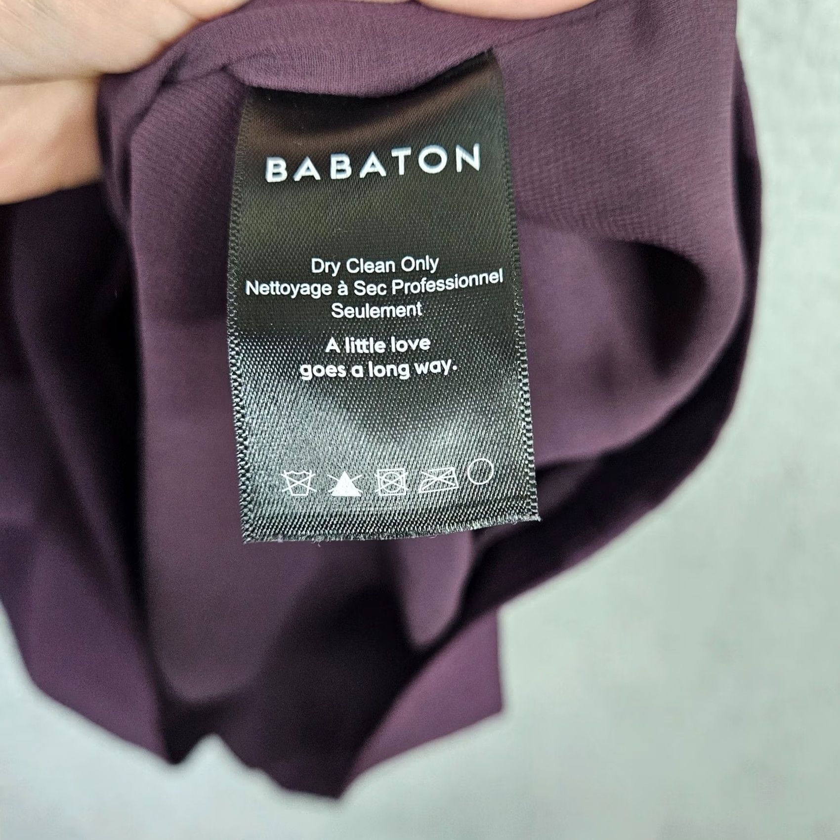 Vintage Babaton Women's Plum Purple Short Sleeve Zip Back Dress 00 Size Regular A-Line Size 24" / US 00 / IT 34 - 5 Thumbnail