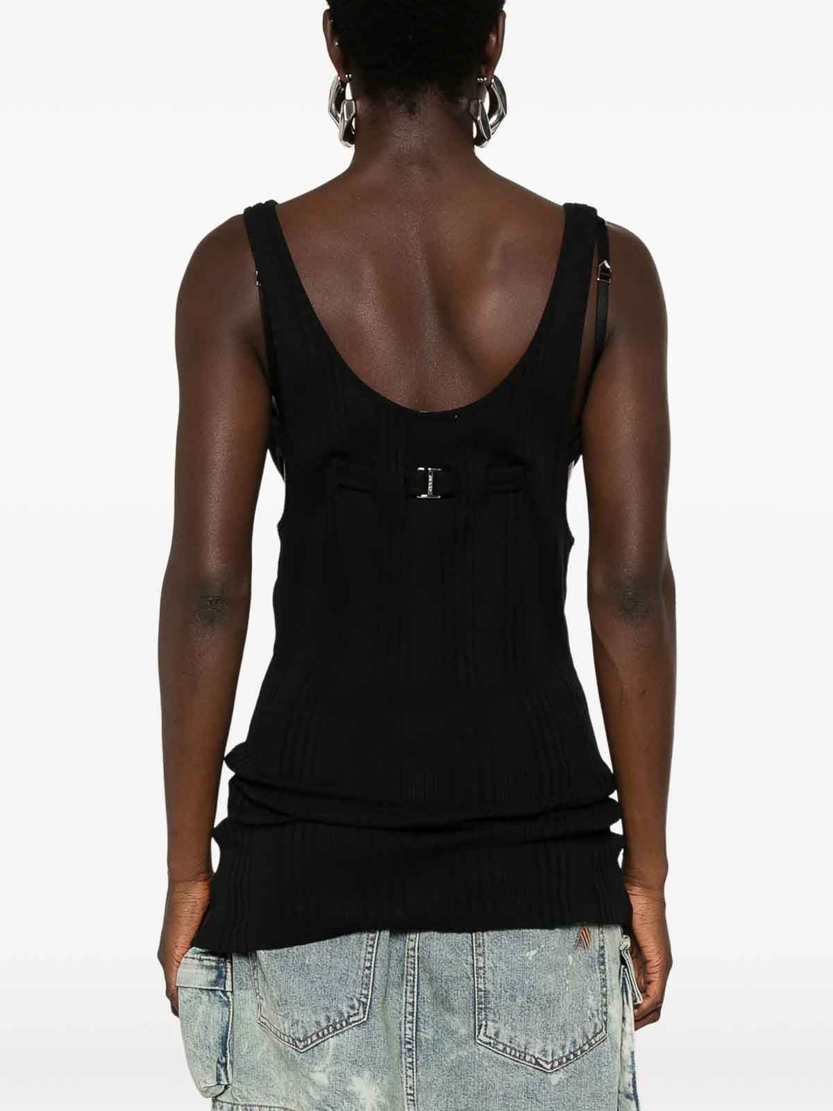 The Attico o1mle0426 Layered Tank Top in Black Size XS / US 0-2 / IT 36-38 - 4 Thumbnail
