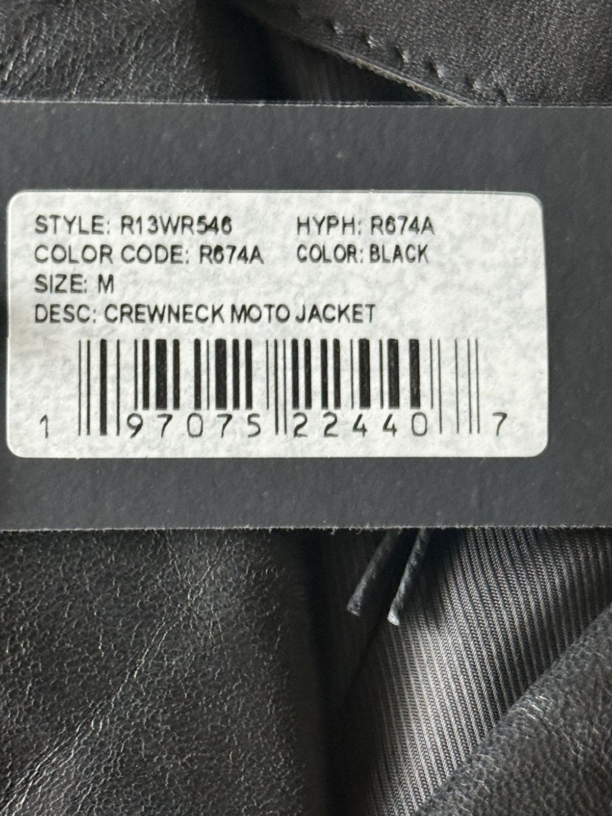 R13 R13 CREWNECK DISTRESSED LEATHER MOTO JACKET - NEW WITH TAGS Size M / US 6-8 / IT 42-44 - 23 Thumbnail