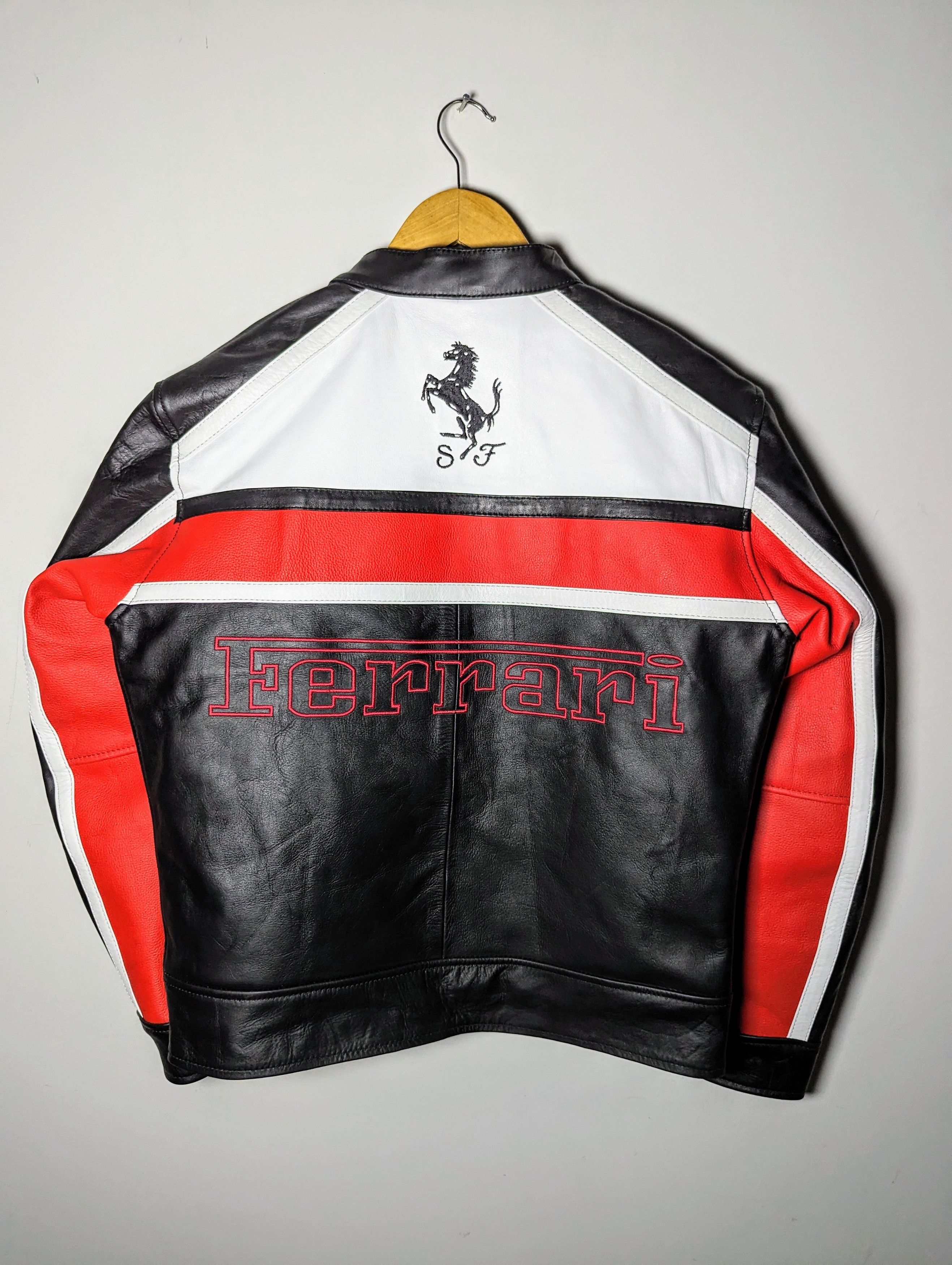 Vintage VINTAGE FERRARI LEATHER JACKET RARE STREETWEAR Size US L / EU 52-54 / 3 - 2 Thumbnail