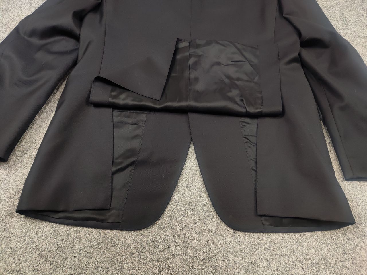 Canali Canali Italy Design 2 buton Business Classic Suit Black wool Size 50R - 10 Thumbnail