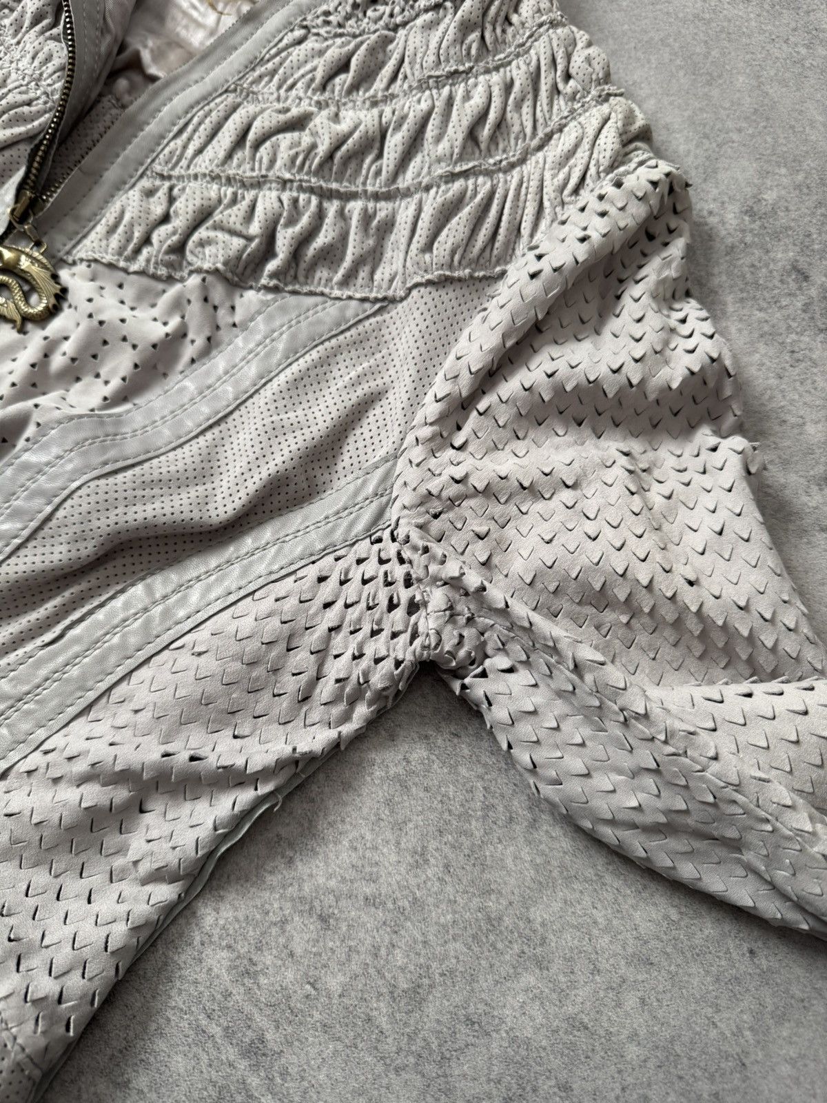 Just Cavalli Just Cavalli Archive Leather Ruffled Scale jacket Y2K 00s Size M / US 6-8 / IT 42-44 - 11 Thumbnail