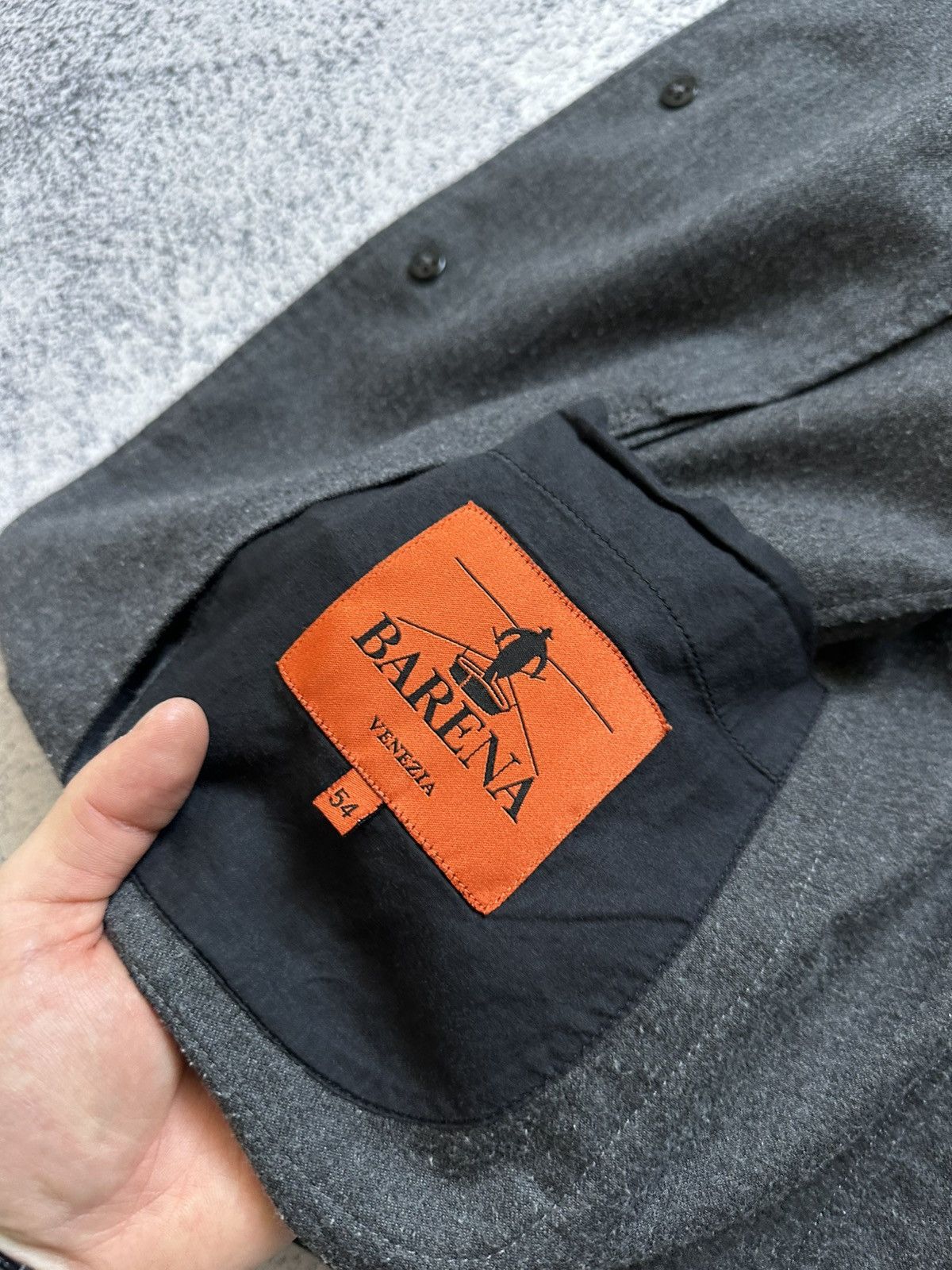 Barena Venezia 3 Button Gray Wool Blazer Size IT 54 US 44