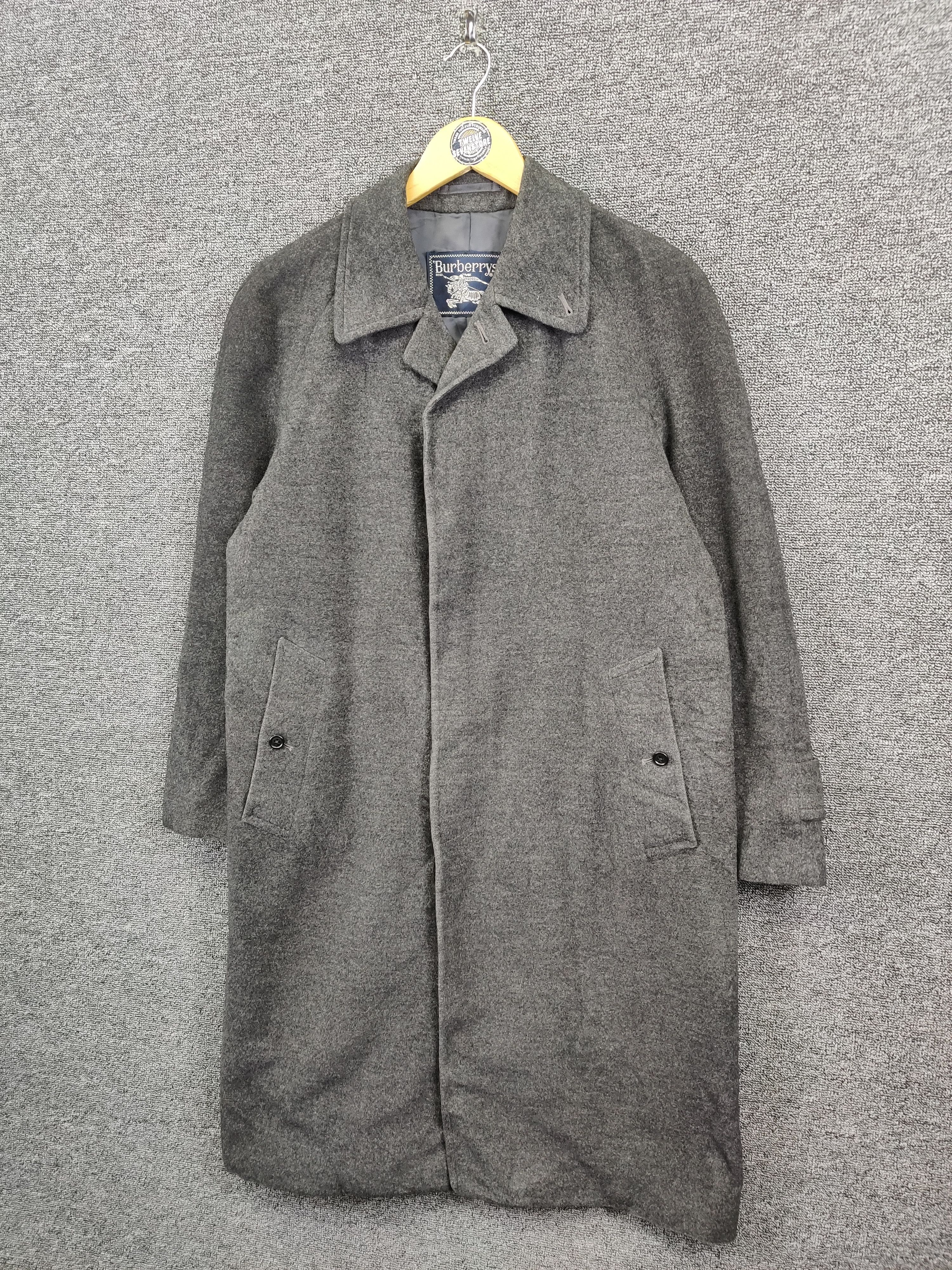 Burberry Vintage Burberry Herringbone Wool Long Coat Size US L / EU 52-54 / 3 - 2 Thumbnail