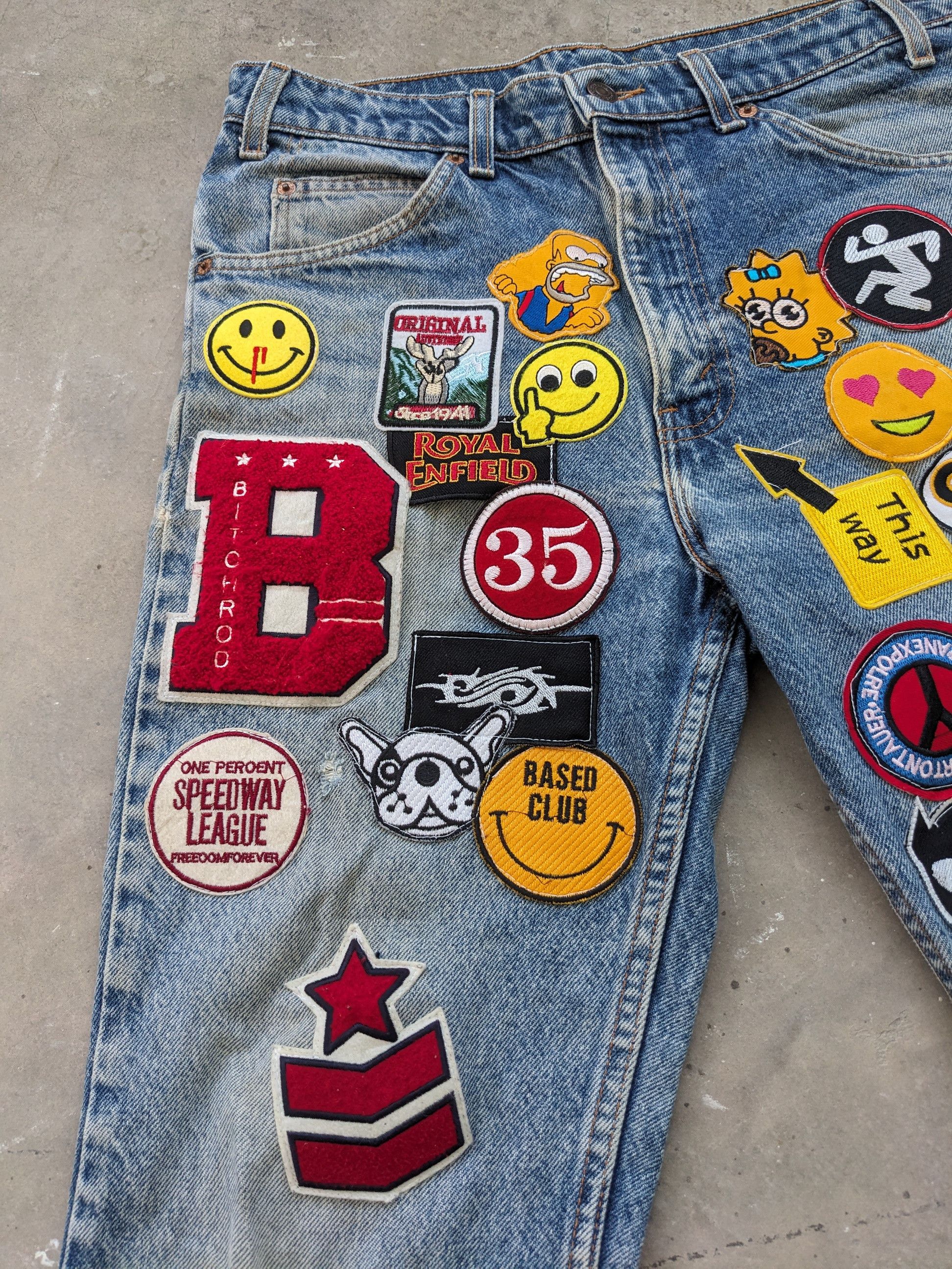 Levi's × Levi's Vintage Clothing × Vintage Vintage Levis Bootcut 517 Flare Jeans Patches Size US 31 - 6 Thumbnail