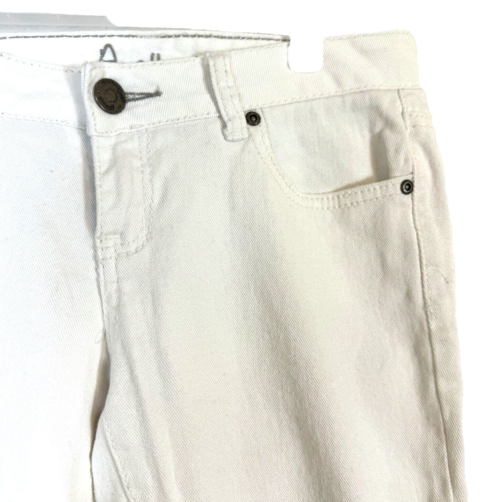 Vintage Amethyst Women's Size 5 White Denim Stretch Low Rise Skinny Jeans 5-Pocket Design Jeans Size 27" / US 4 / IT 40 - 5 Thumbnail