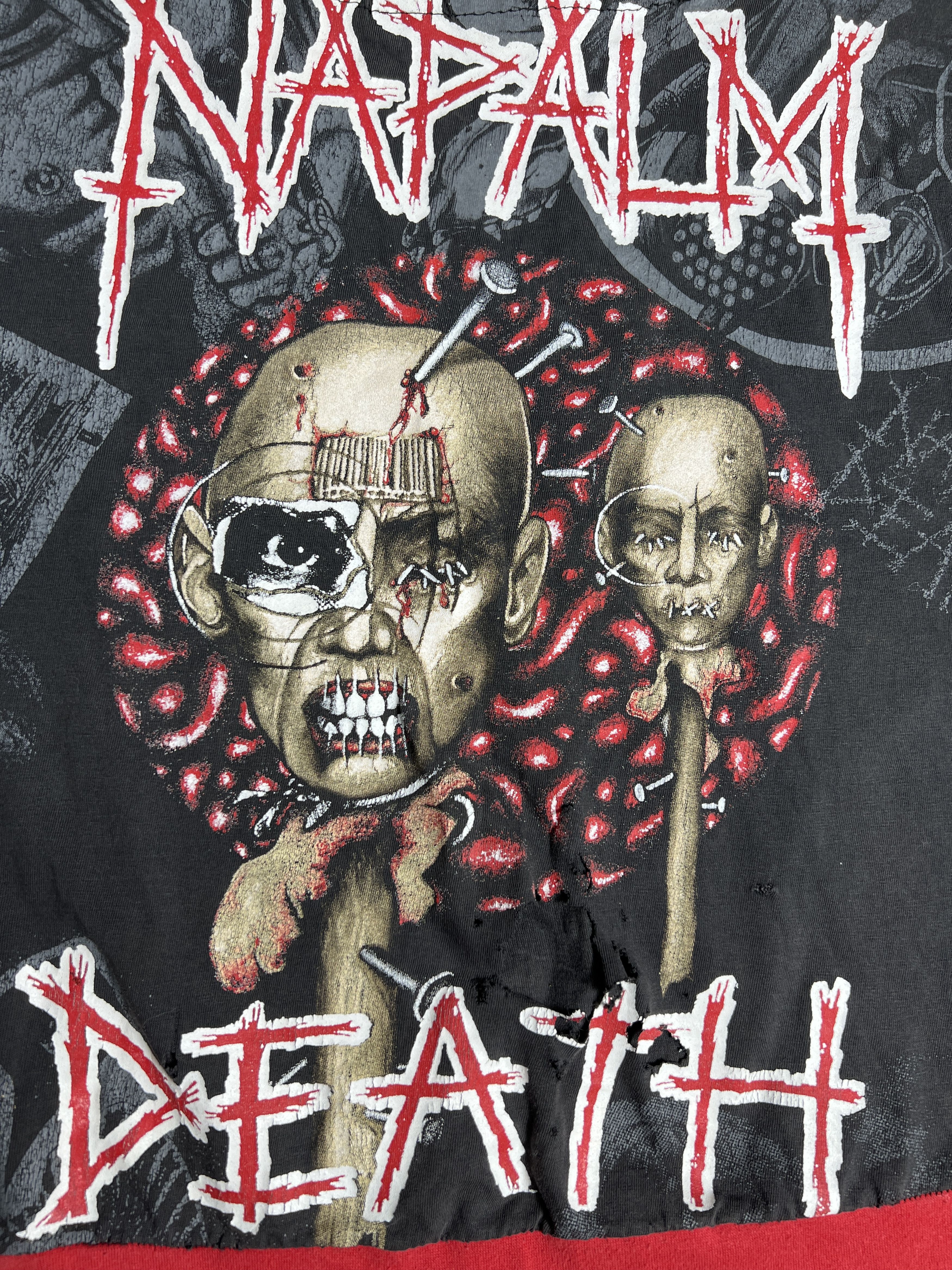 Band Tees Vintage 90s NAPALM DEATH '93 Tour Custom Sleeveless Tee (N) Size US L / EU 52-54 / 3 - 2 Thumbnail