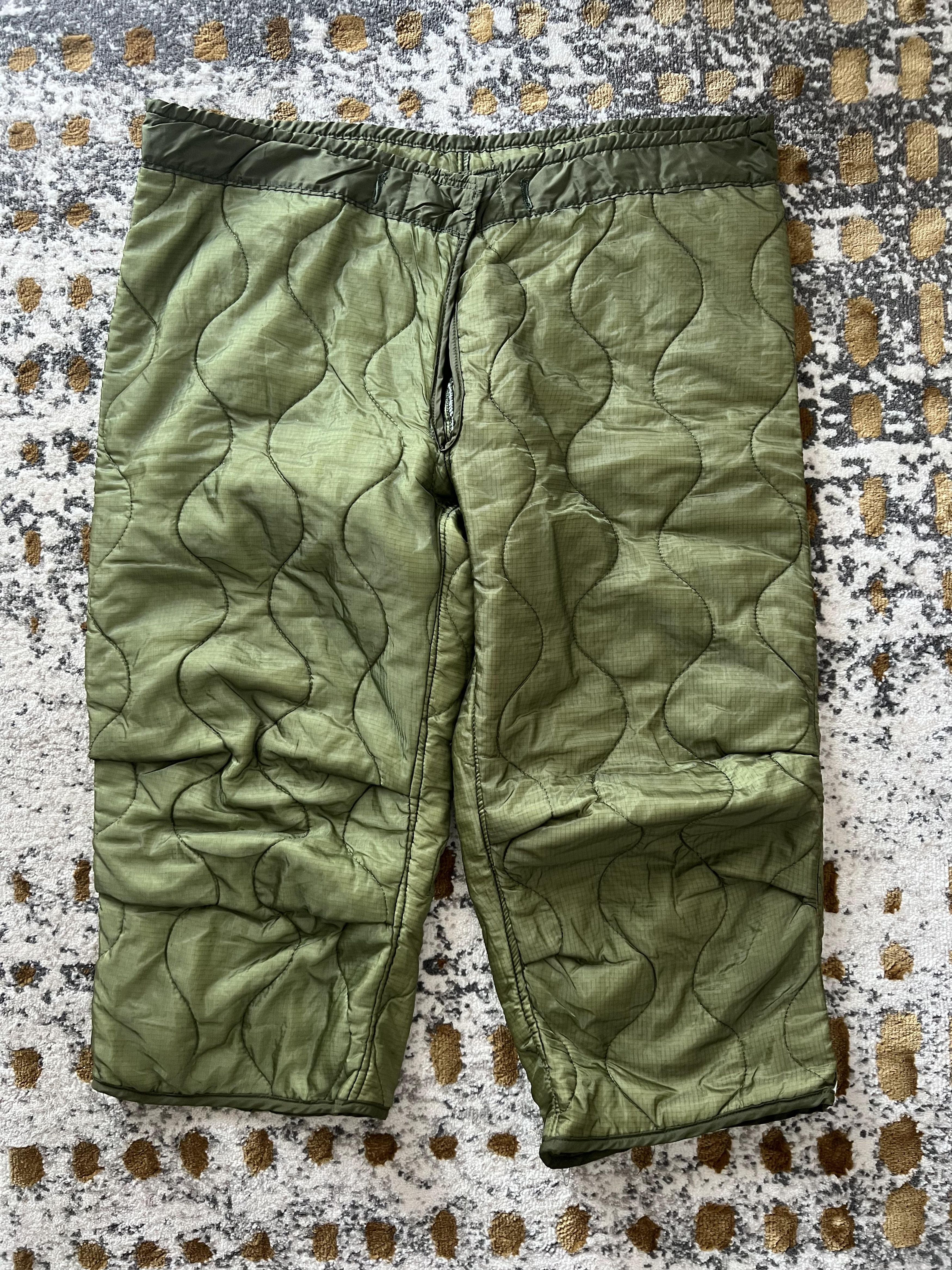 Vintage 80s Guida Clothing liner cold weather trousers nylon quilted Size US 41 - 1 Thumbnail
