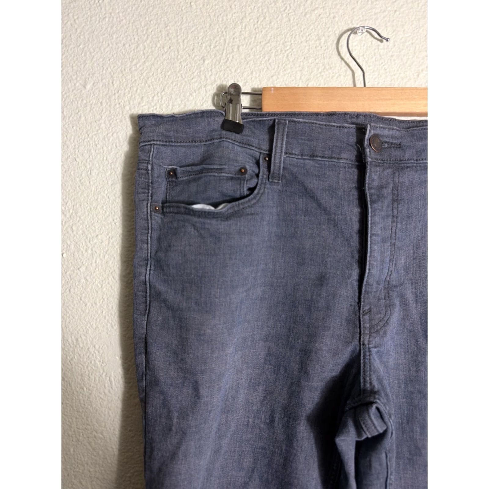 Vintage Goodfellow Jeans Slim Gray Straight 38x32 Regular Jeans Stretch Fair Trade Men Size US 38 / EU 54 - 4 Thumbnail