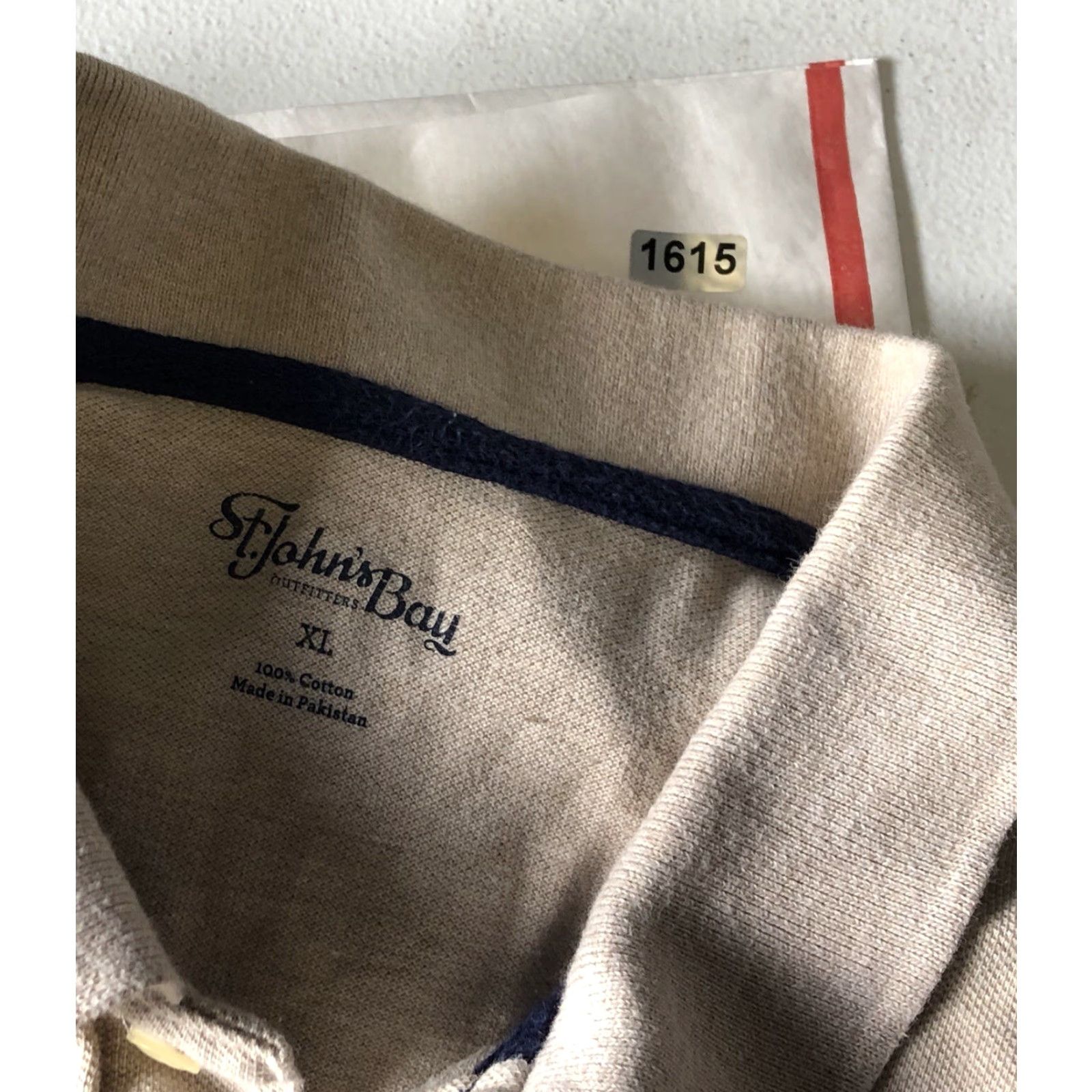 Vintage St. John’s Bay Shirt Mens XL Beige Cotton Short Sleeve Collared Button-Up Summer Size US XL / EU 56 / 4 - 8 Thumbnail