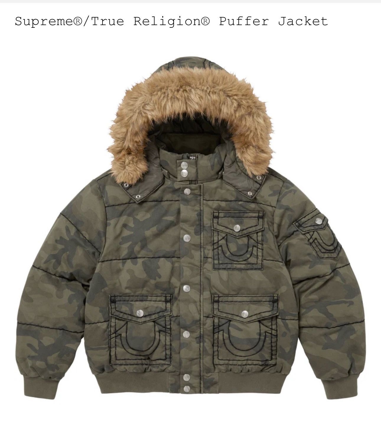 Supreme × True Religion Supreme®/True Religion® Puffer Jacket Size US L / EU 52-54 / 3 - 1 Thumbnail