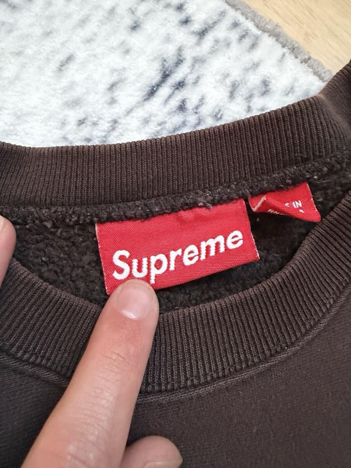 Supreme Supreme Box Logo Crewneck (2003) Brown Size US XL / EU 56 / 4 - 4 Thumbnail