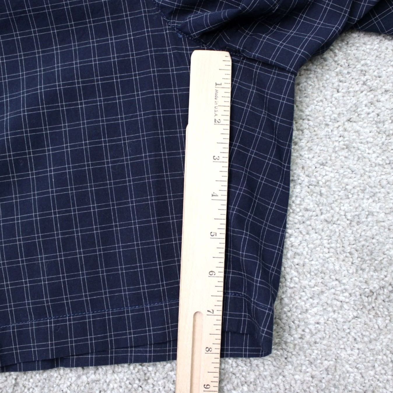 Tommy Hilfiger Tommy Hilfiger Mens 38 Blue Checkered Chino Shorts 100% Cotton 8" Flat Front NWT Casual Slim Progressive? Size US 38 / EU 54 - 3 Thumbnail