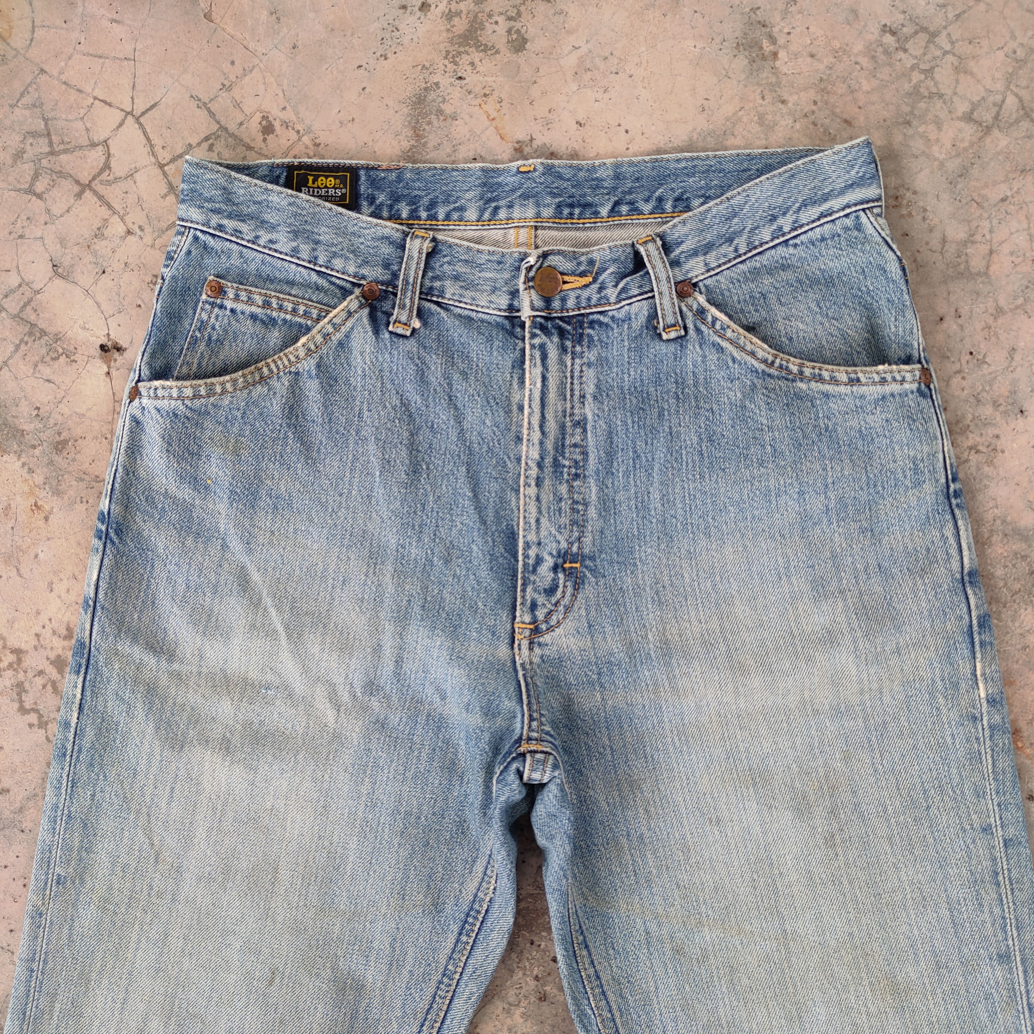 Lee FLARE VINTAGE LEE RIDERS FADED DISTRESSED DENIM JEANS PANTS Size US 32 / EU 48 - 4 Thumbnail