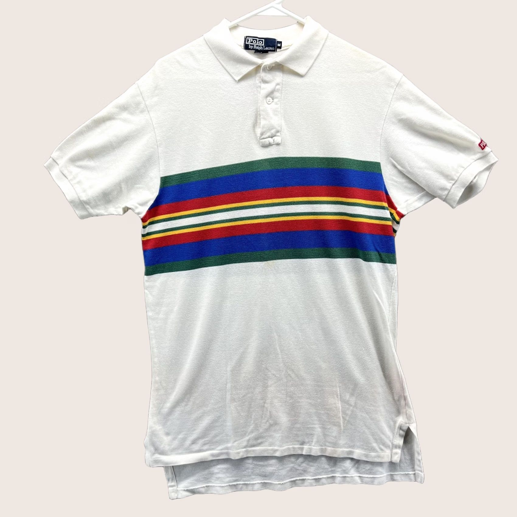 Polo Ralph Lauren VINTAGE Polo Ralph Lauren Shirt Mens M White Striped USA Made 90s Classic Polo Polo Ralph Lauren Shirt Mens M White Striped USA Made 90s Classic Size US M / EU 48-50 / 2 - 1 Thumbnail