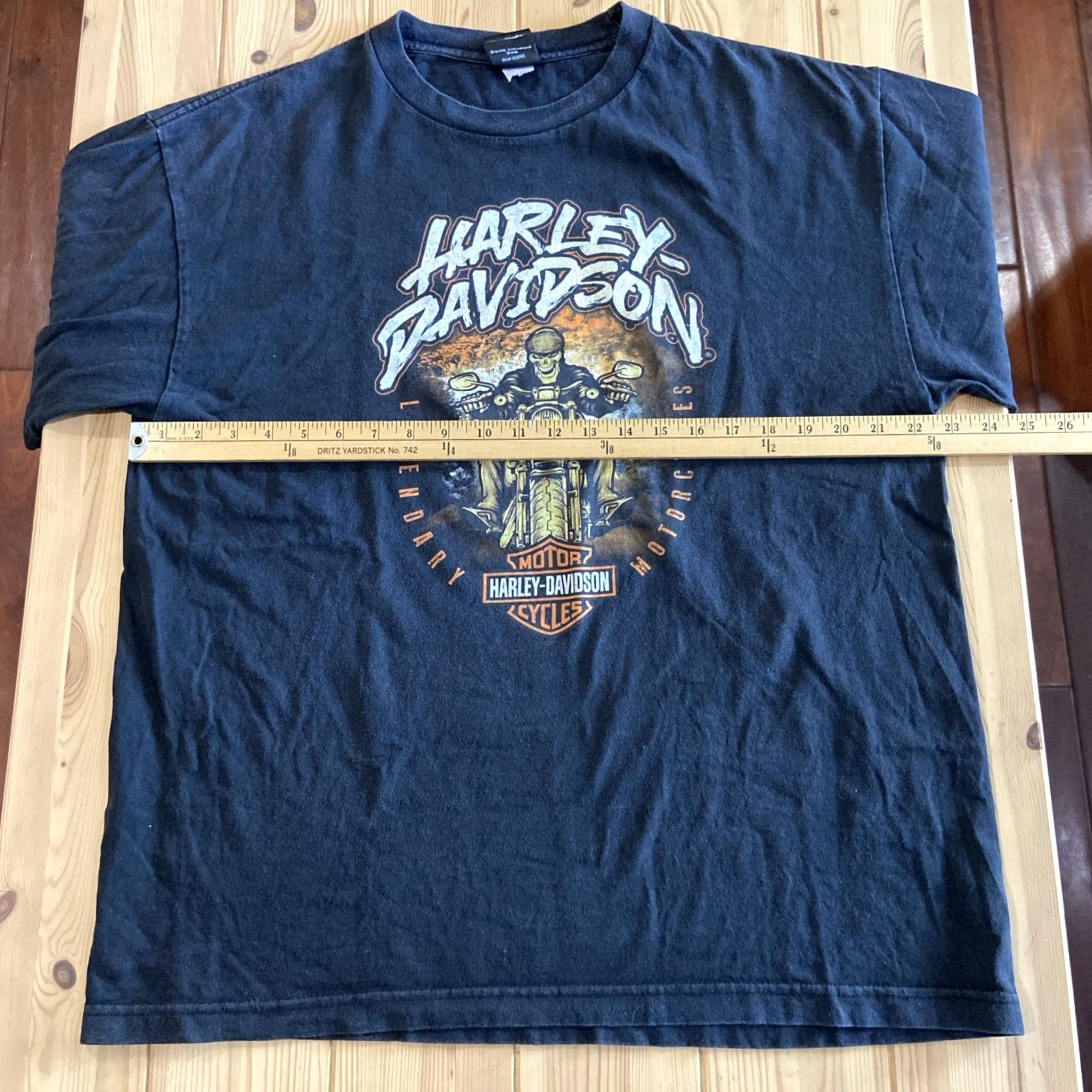 Harley Davidson Harley-Davidson Shirt XL Black Cotton Graphic Print Crew Neck Short Sleeve Men Biker Skull Logo Modern Vintage: N/A Size US XL / EU 56 / 4 - 7 Thumbnail