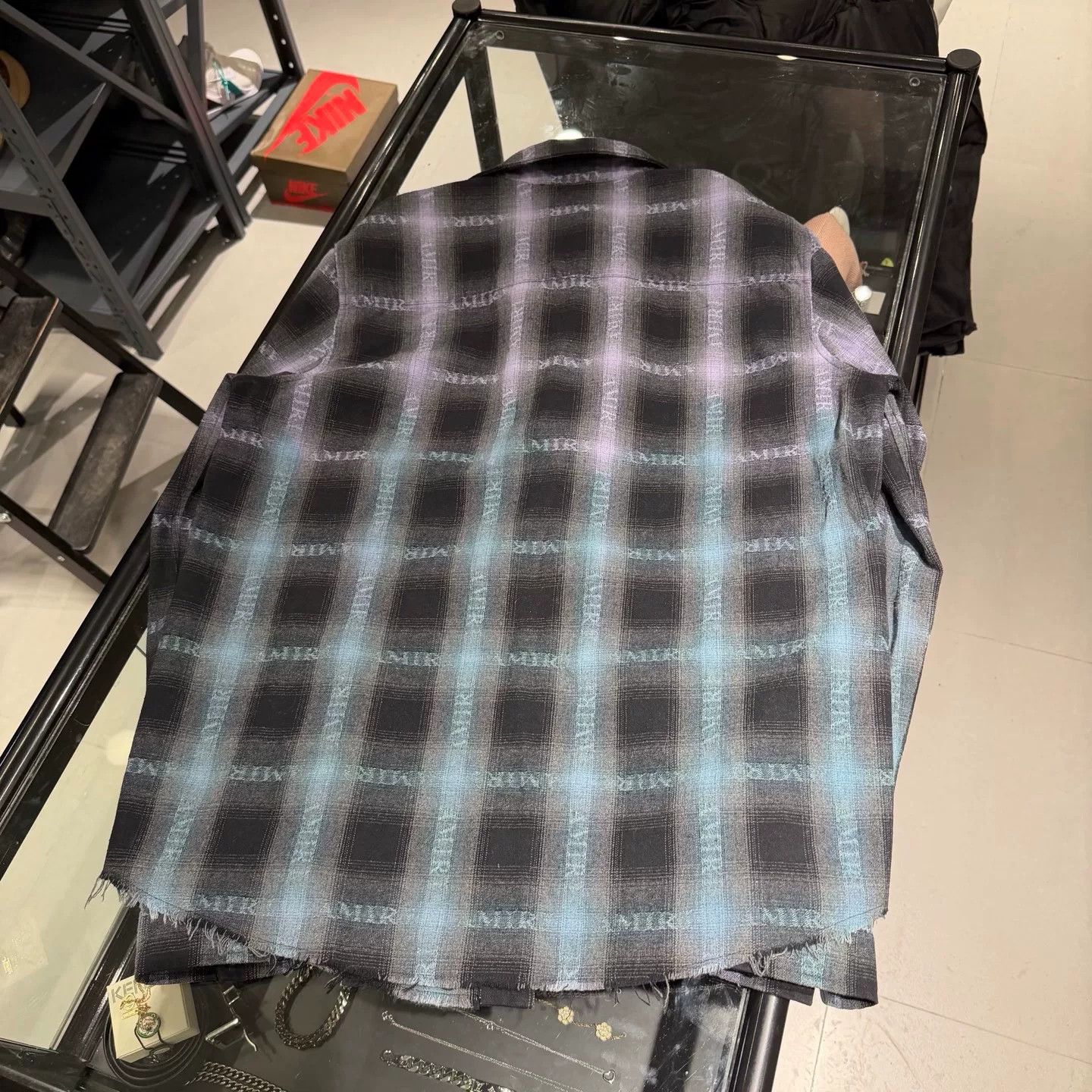 Amiri amiri green gradient flannel shirt Size US L / EU 52-54 / 3 - 2 Thumbnail