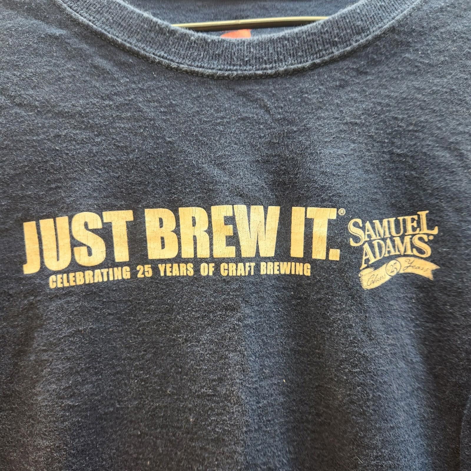 Hanes Sam Adams 25th Anniversary Long Sleeve Tshirt Blue Size XL Size US XL / EU 56 / 4 - 2 Thumbnail