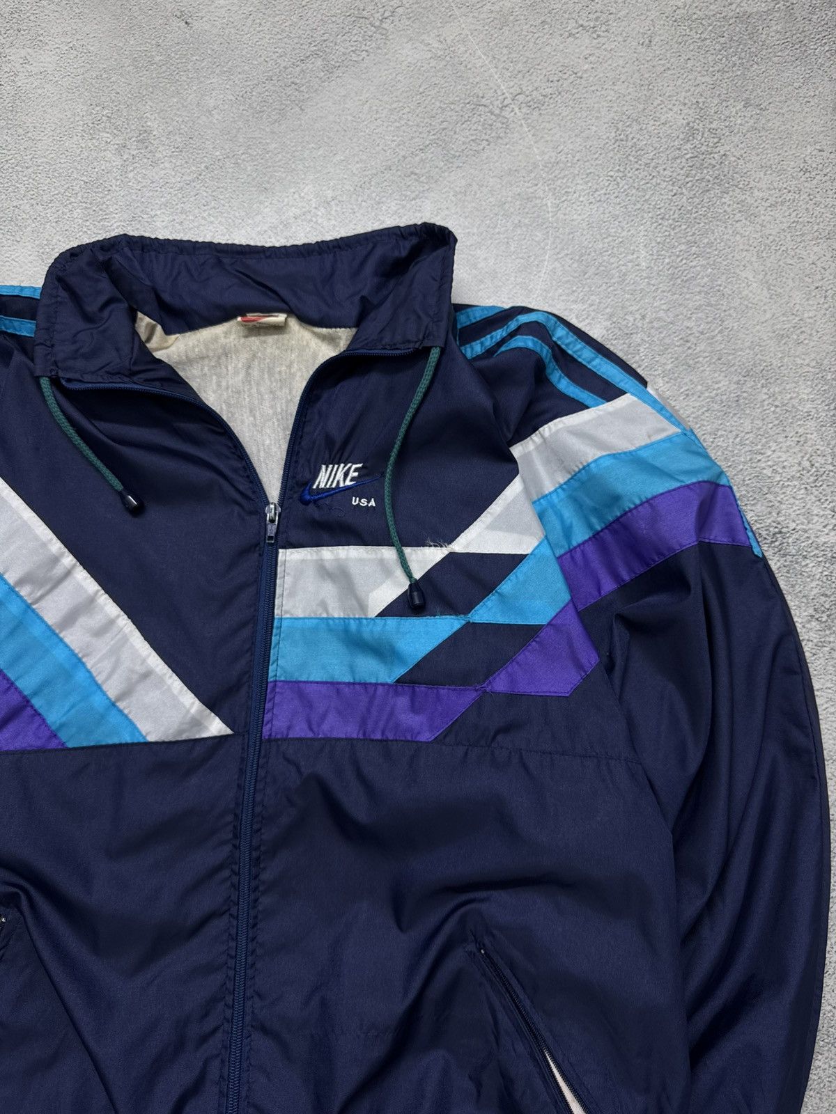 Nike Vintage Nike Track Jacket Nylon Top Striped 2000s Size US L / EU 52-54 / 3 - 2 Thumbnail