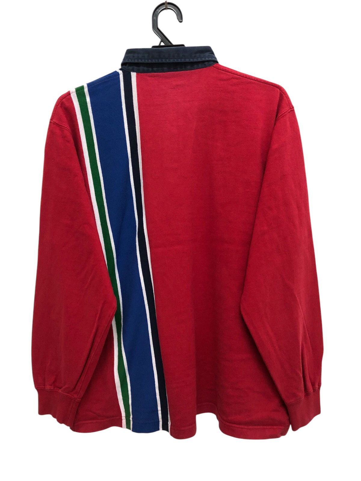 Polo Ralph Lauren 90s 🔥 POLO SPORT VERTICAL STRIPE POLO RUGBY LONGSLEEVE RARE Size US M / EU 48-50 / 2 - 2 Thumbnail