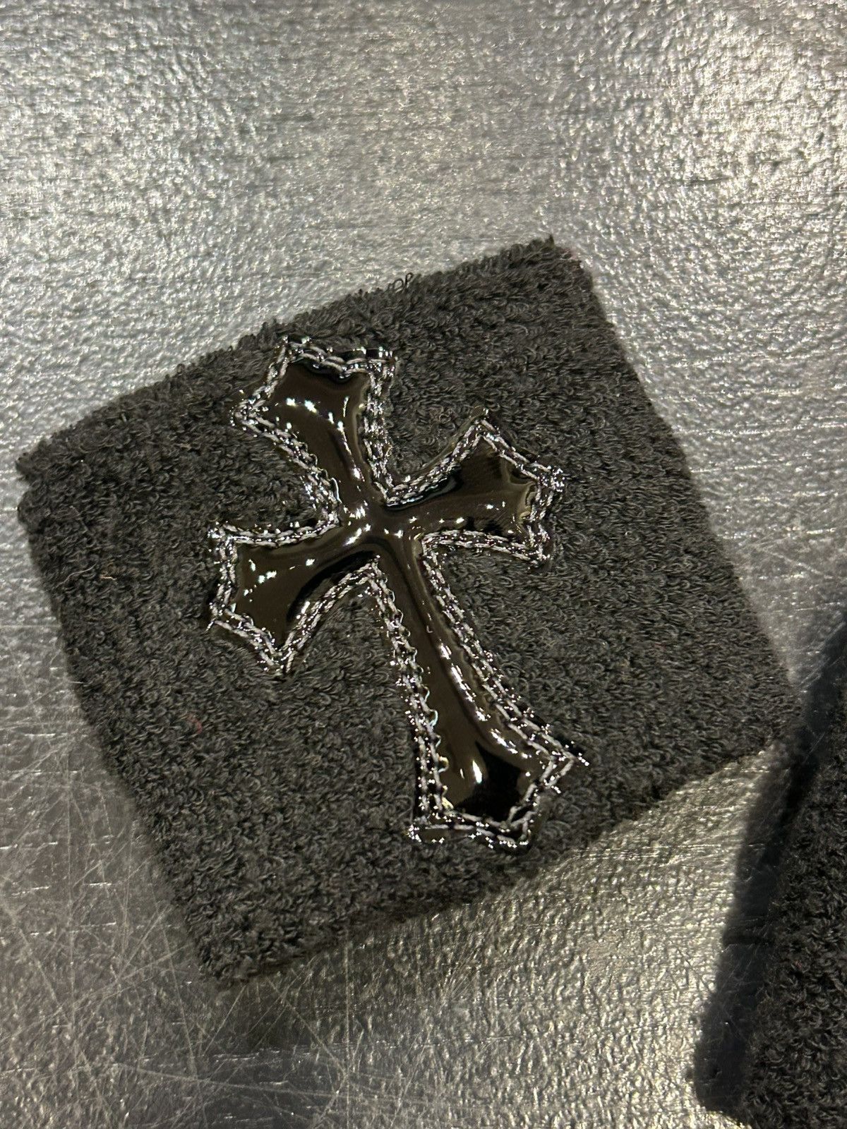 Chrome Hearts Chrome Hearts Patent Cross Sweatbands - Black Size ONE SIZE - 3 Thumbnail