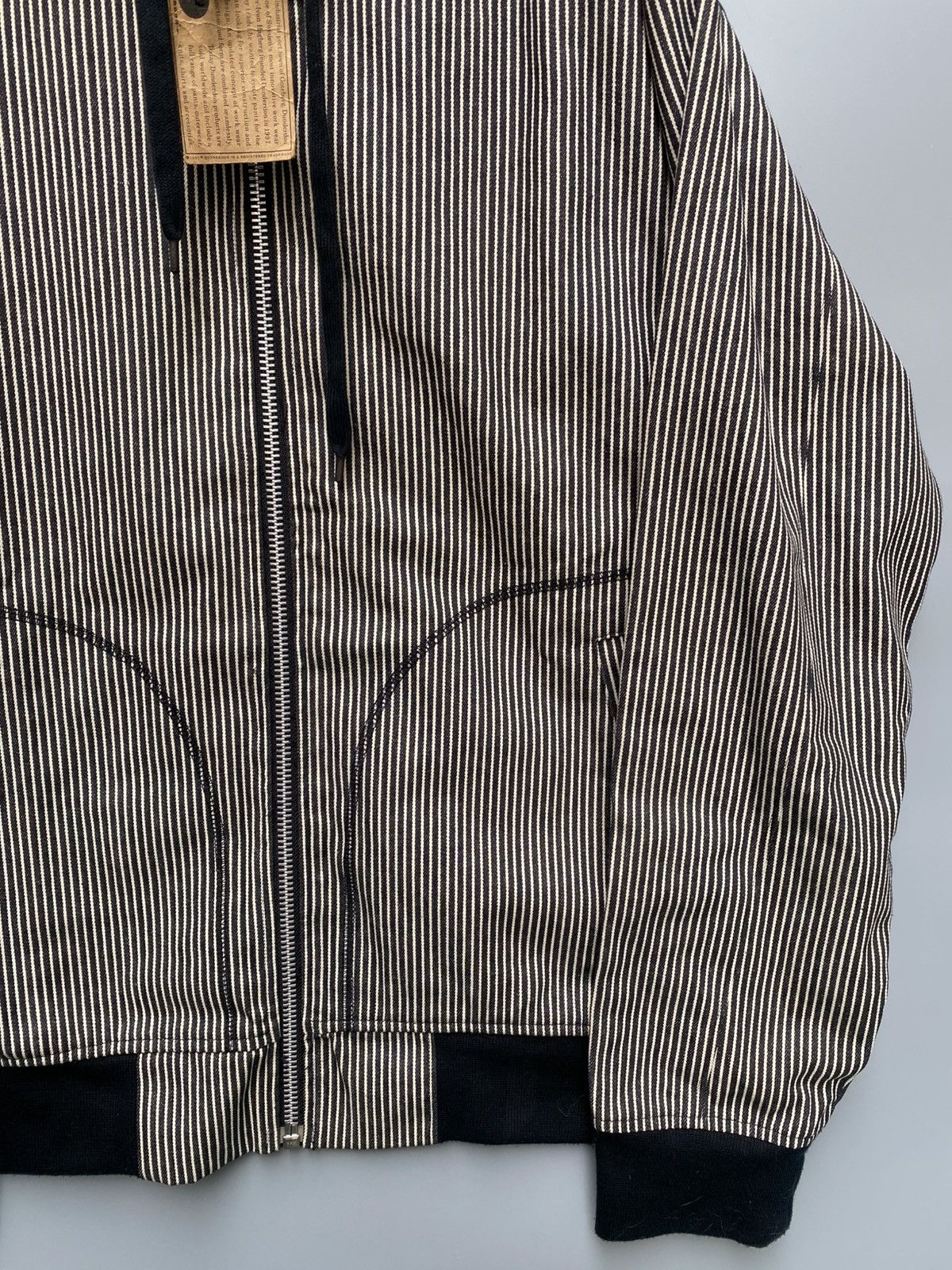 Dunderdon Dunderdon- Pinstripe Workwear Hooded Jacket Size US M / EU 48-50 / 2 - 3 Thumbnail