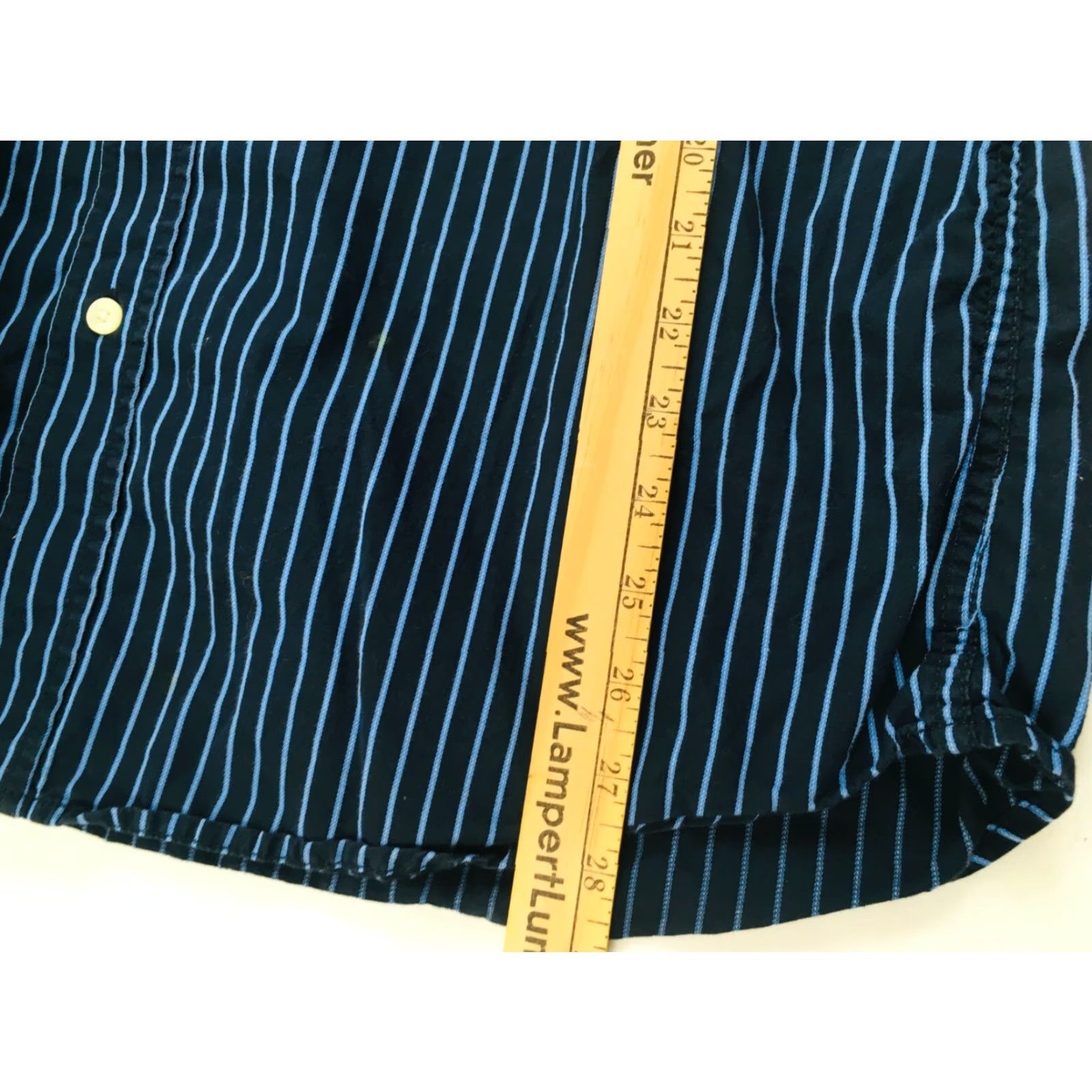 Gap Gap Shirt Men Large Black Blue Striped Long Sleeve Button-Up Classic Fit Size US L / EU 52-54 / 3 - 5 Thumbnail