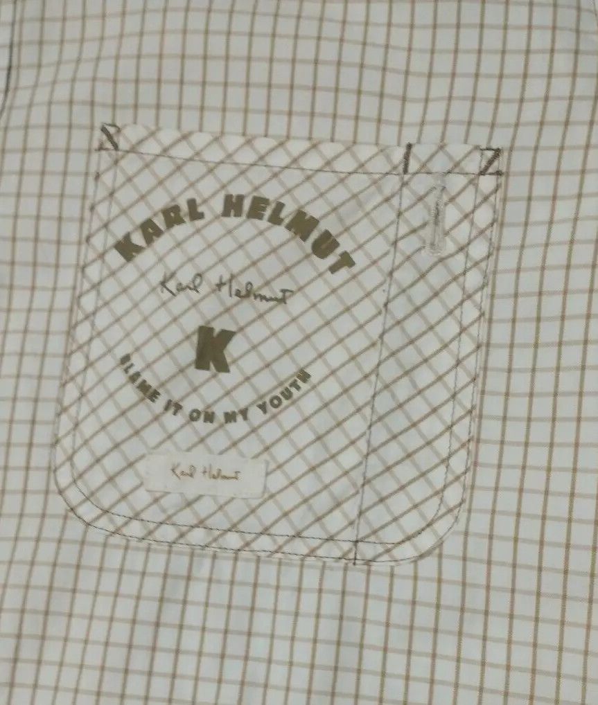 Japanese Brand × Karl Helmut KARL HELMUT Grid Check Button Down Long Sleeve Men Shirt Size US L / EU 52-54 / 3 - 11 Thumbnail