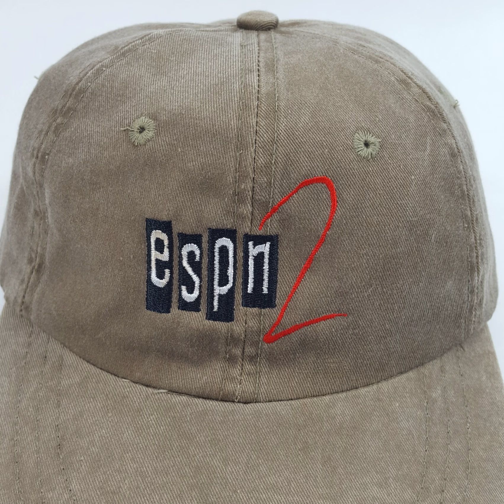 Vintage VINTAGE Head Shot Snapback Baseball Cap Hat, ESPN 2 Sports TV, Adjustable, One Size, Beige, 90s, Y2K, Mens Size ONE SIZE - 2 Thumbnail