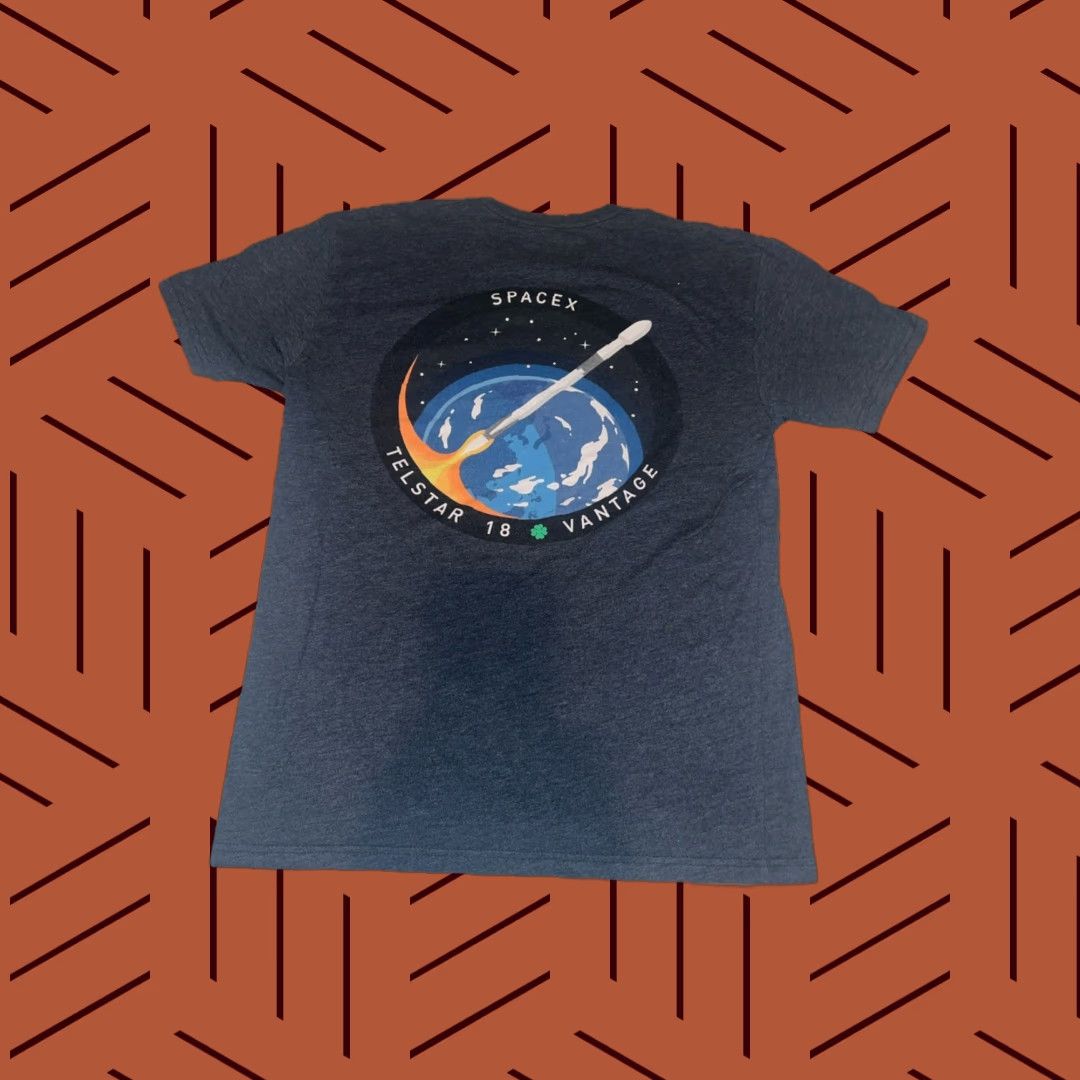 Vintage VINTAGE SpaceX Telstar 18 Clover Vantage Shirt Adult Medium Gray Rockets Space Shirt SpaceX Tee 90s USA Space Shirt Mens Wenfis Size US M / EU 48-50 / 2 - 1 Thumbnail