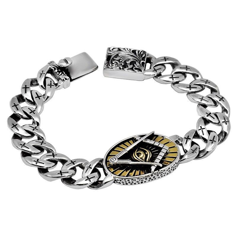 Jewelry Freemasonry Bracelet Y2K Punk Chain Gotch Bracelets Chains Size ONE SIZE - 5 Thumbnail