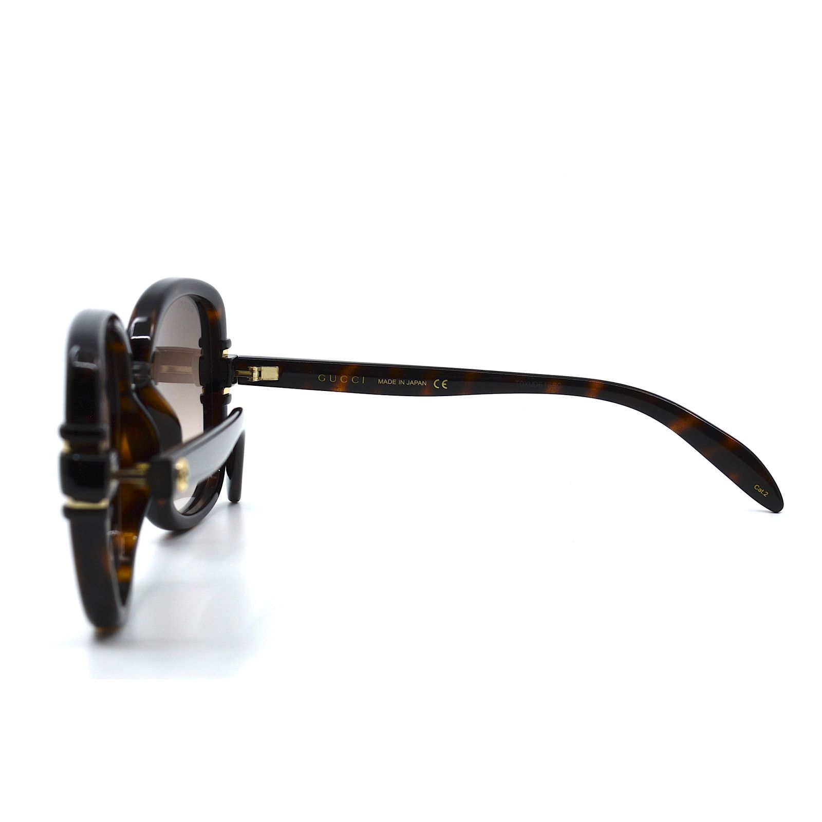 Gucci Gucci GG1068SA 002 Havana Brown Authentic Round Sunglasses Size ONE SIZE - 9 Thumbnail