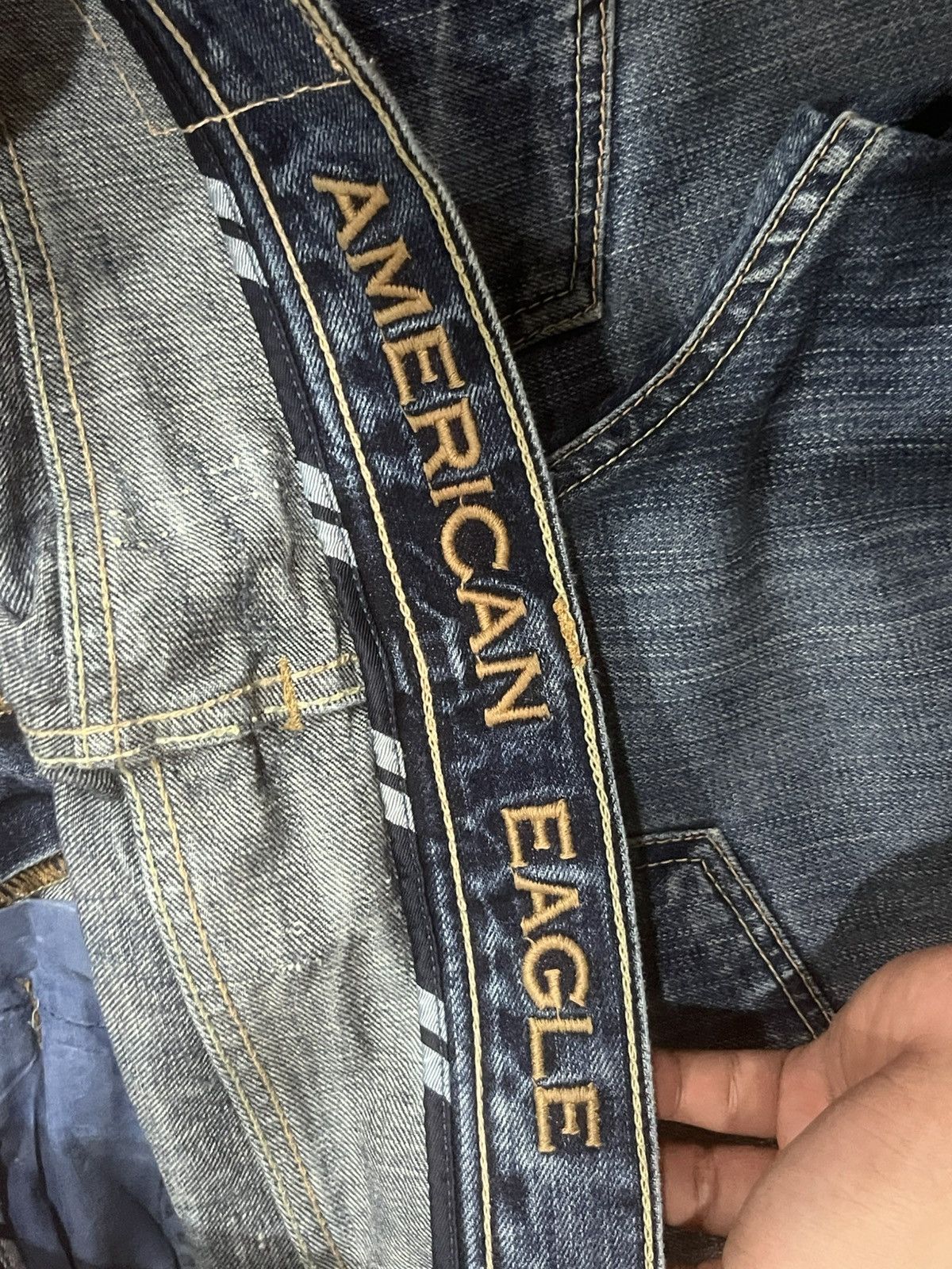 American Eagle Outfitters Vintage American Eagle Outfitters Distressed Bootcut Jeans Size US 32 / EU 48 - 16 Thumbnail