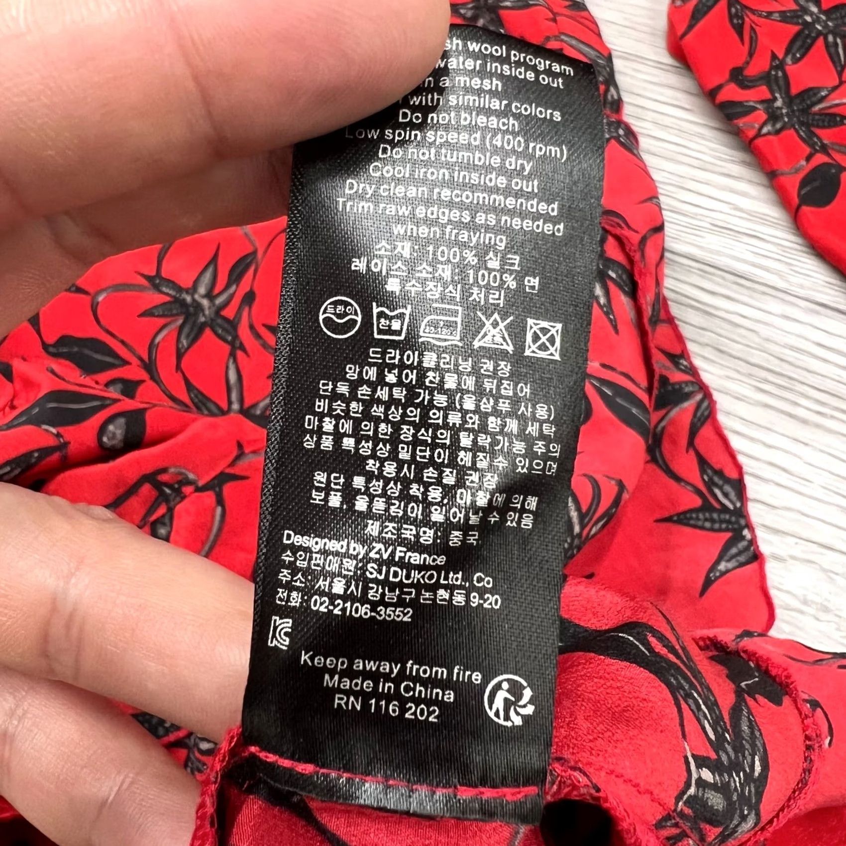 Zadig & Voltaire Zadig & Voltaire Remus Silk Floral Print Red Black Dress M Women Long Sleeve Mini Short Vintage: No Size M / US 6-8 / IT 42-44 - 6 Thumbnail