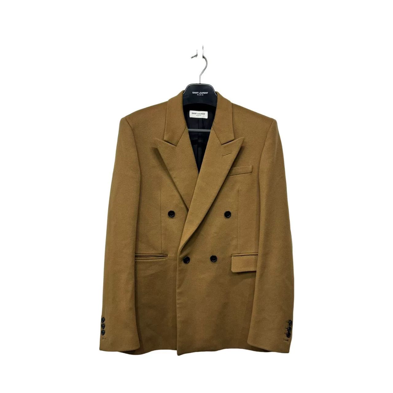 Saint Laurent Paris Saint Laurent Brown Double-Breasted Blazer Size US M / EU 48-50 / 2 - 1 Thumbnail