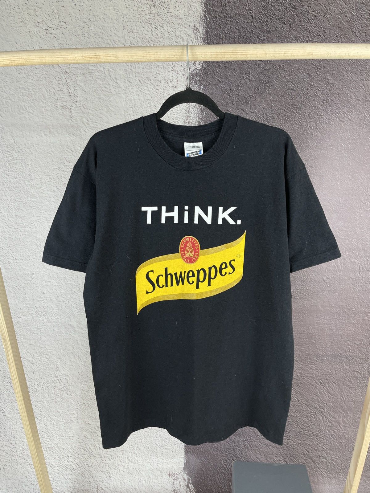 Vintage Screen Stars vintage 90s y2k Think Schweppes tee shirt Size US L / EU 52-54 / 3 - 2 Thumbnail