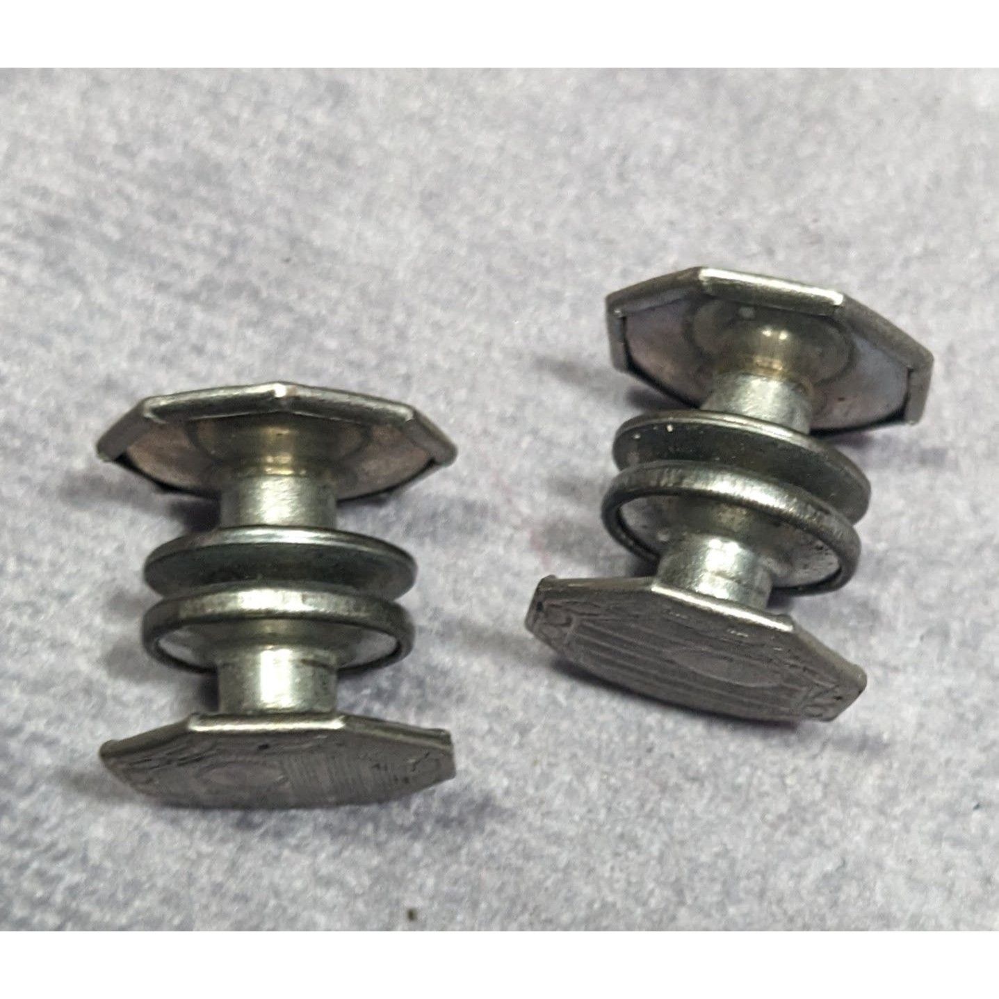 Other Vintage Etched Geometric Silver Tone Snap Cufflinks Size ONE SIZE - 10 Thumbnail