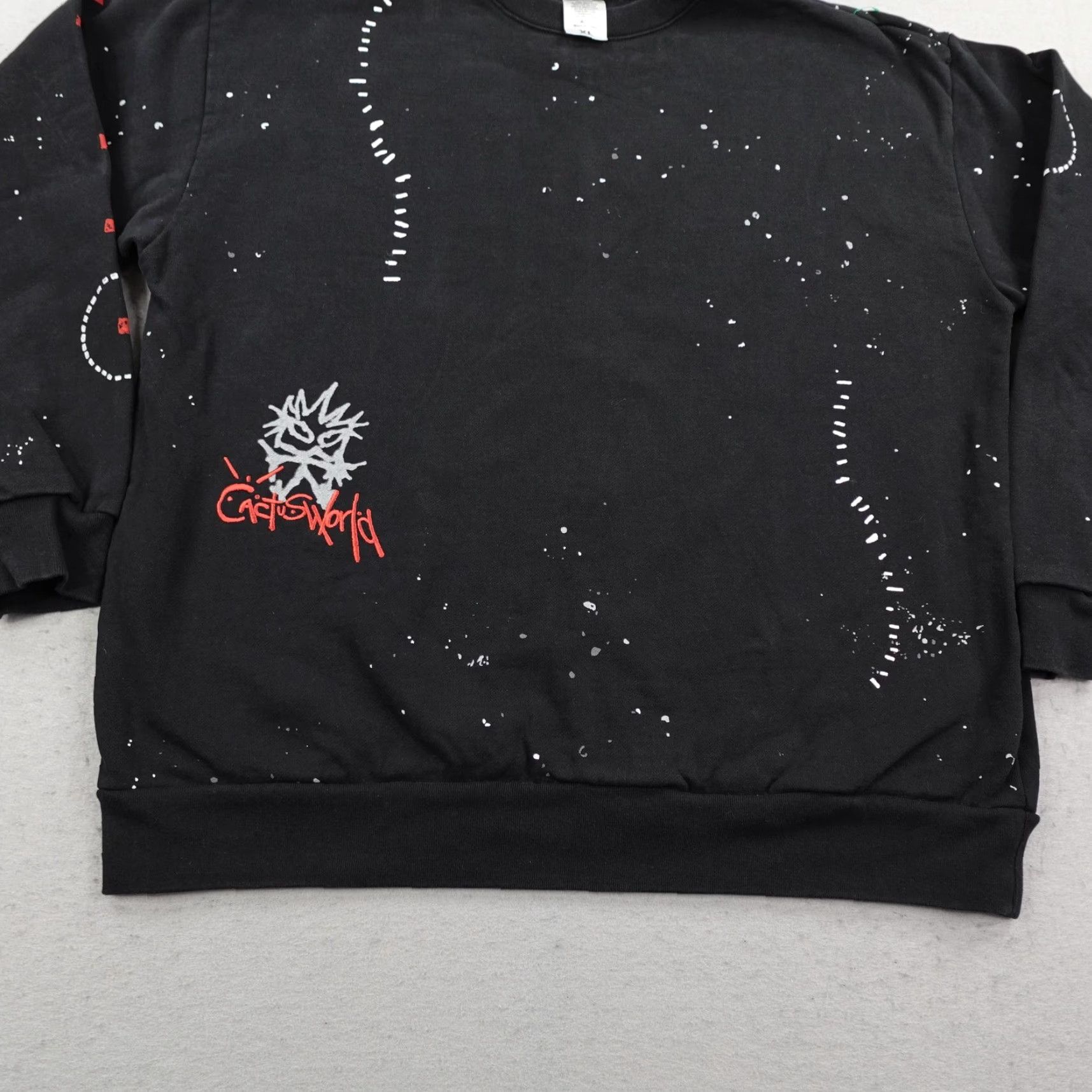 Travis Scott Travis Scott Cactus Jack Sweatshirt Men XL Black Graphic Print Crew Neck Pullover Cotton Fleece Mens Size US XL / EU 56 / 4 - 3 Thumbnail