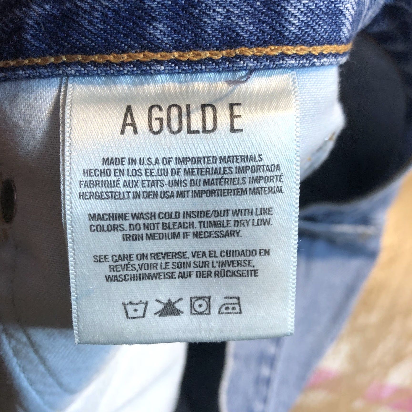 Agolde AGOLDE Jeans Womens 26x27 Distressed Straight Button Fly 90s Blue Denim Loose Relaxed Clean 5-Pocket Womens Jeans Size 26" / US 2 / IT 38 - 7 Thumbnail
